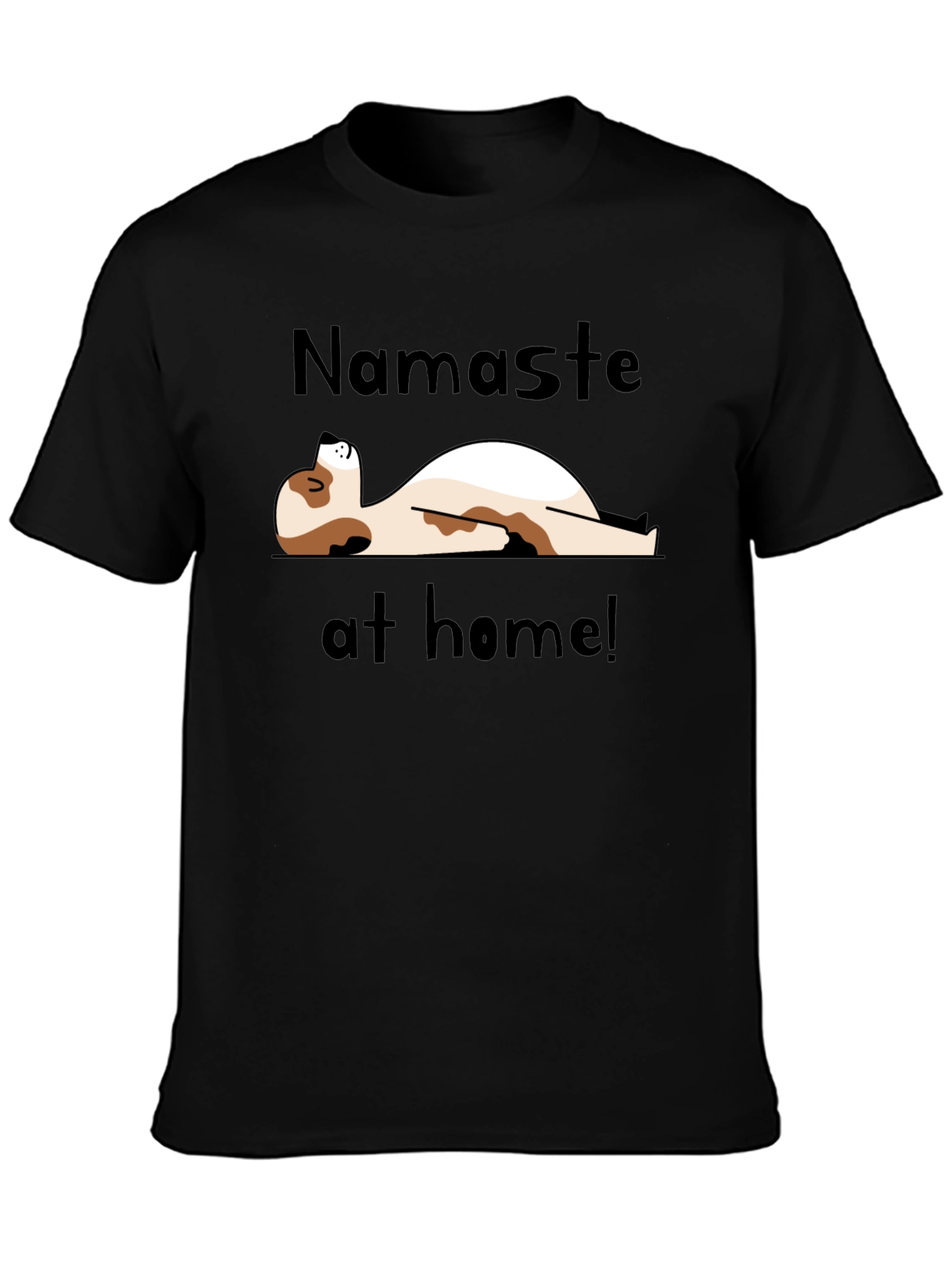 Namaste at Home Black Graphic Tee