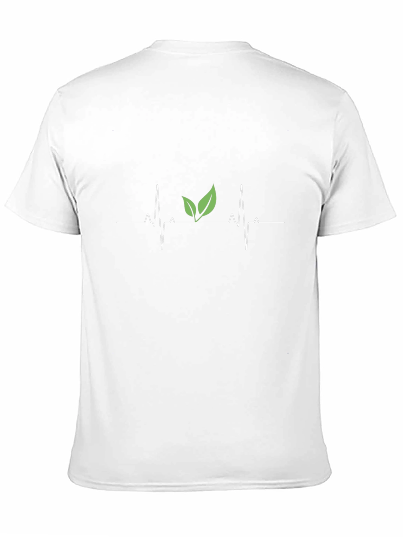 Vegan Heartbeat T-Shirt - Black Crew Neck