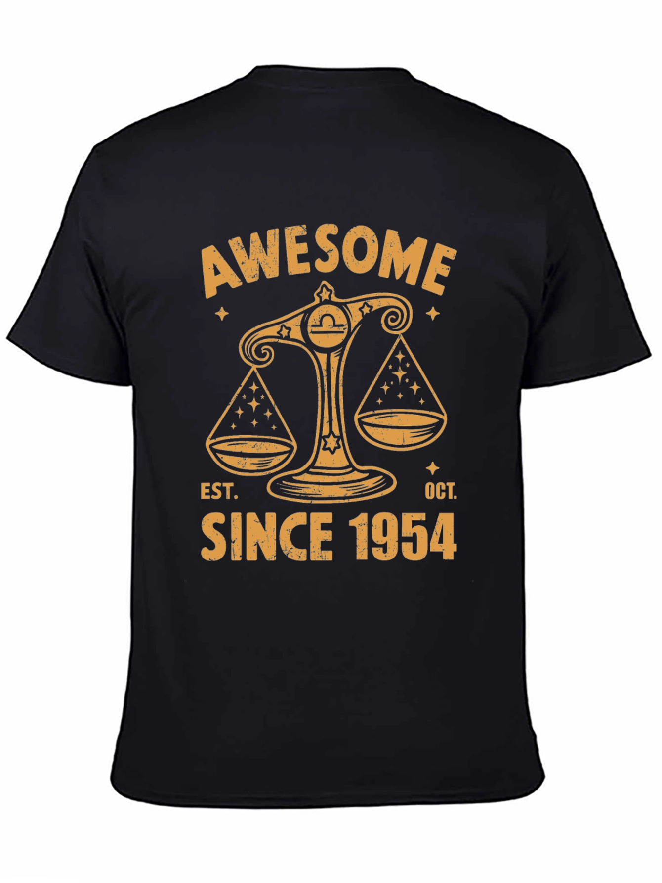 Awesome Libra Since 1954 Black T-Shirt