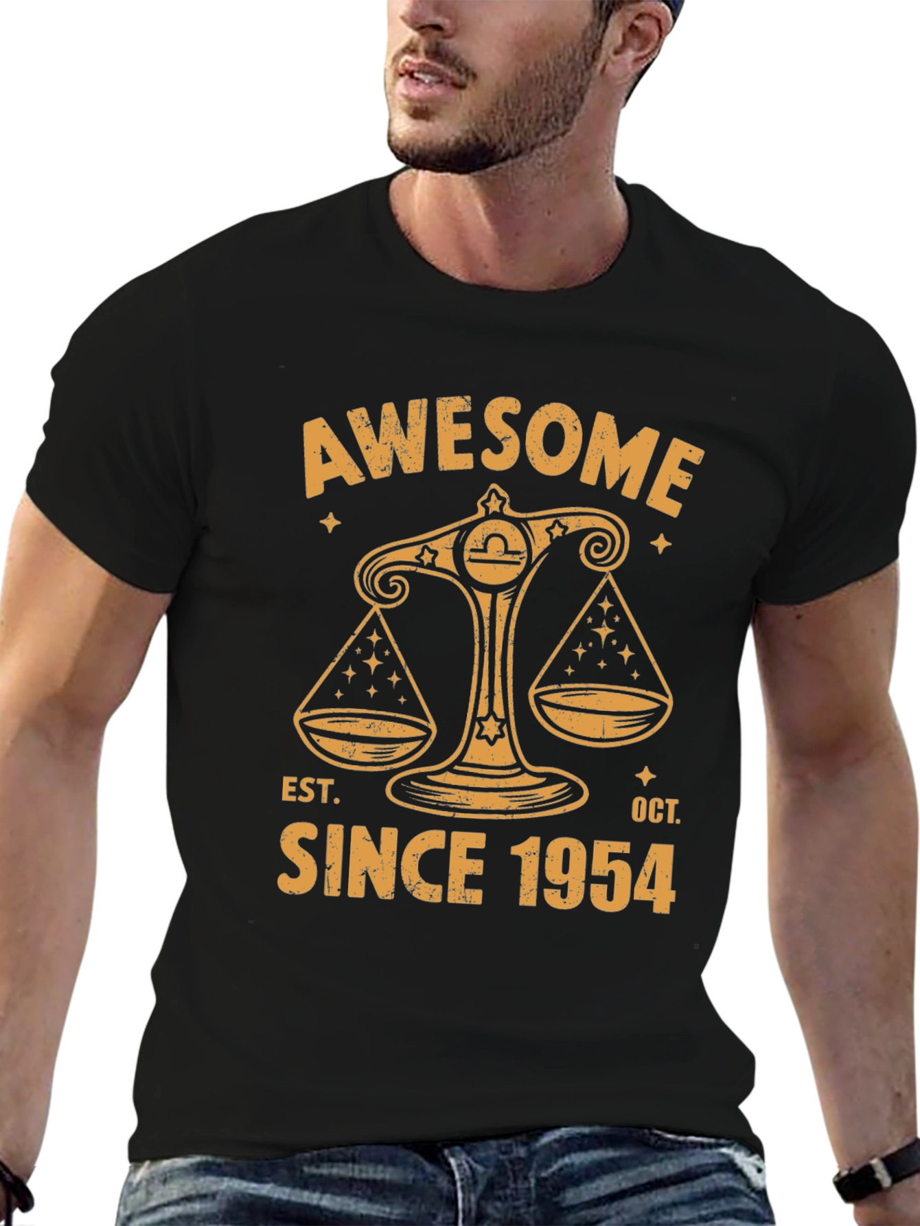 Awesome Libra Since 1954 Black T-Shirt