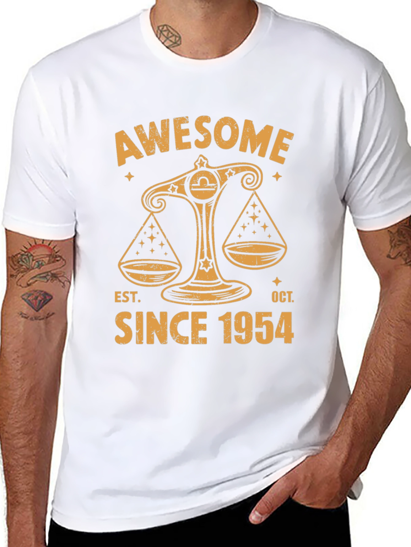Awesome Libra Since 1954 Black T-Shirt
