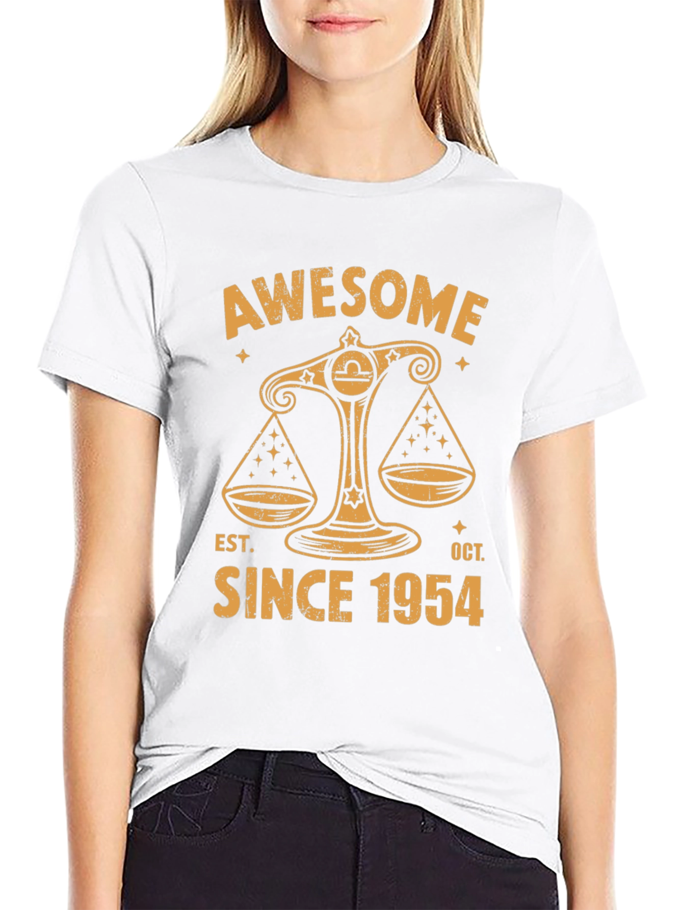 Awesome Libra Since 1954 Black T-Shirt