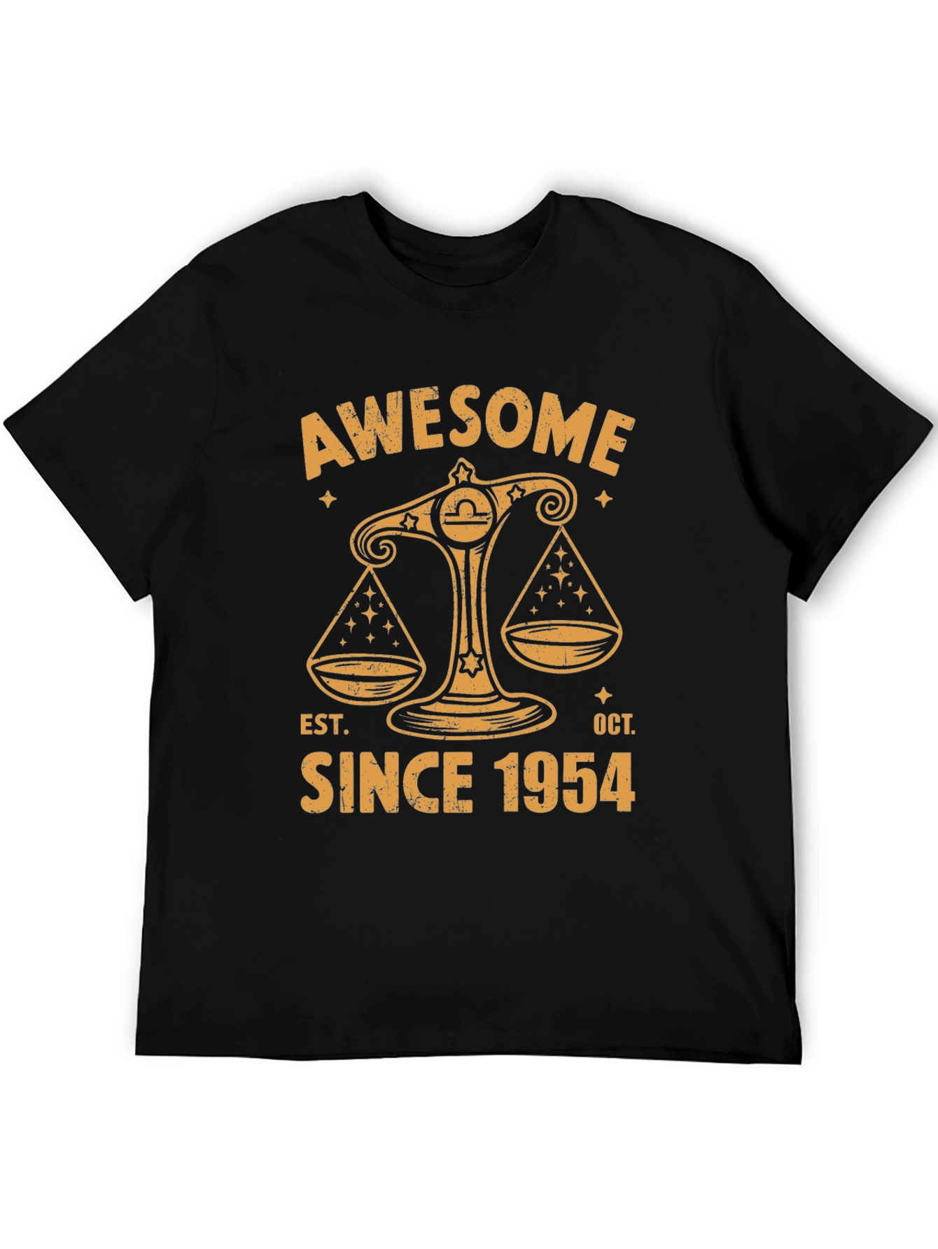 Awesome Libra Since 1954 Black T-Shirt