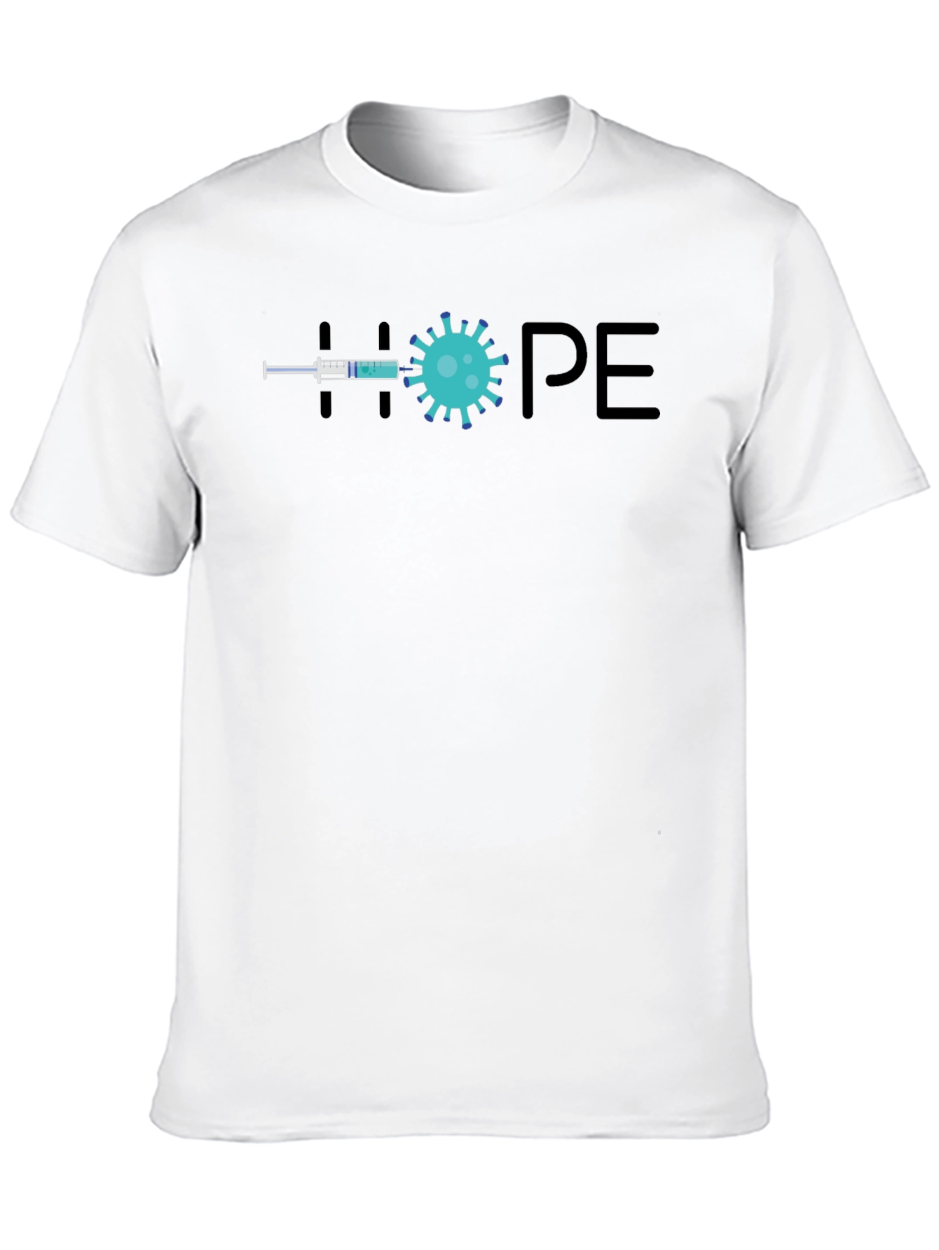 Hope Vaccine T-Shirt: Black Cotton Graphic Tee