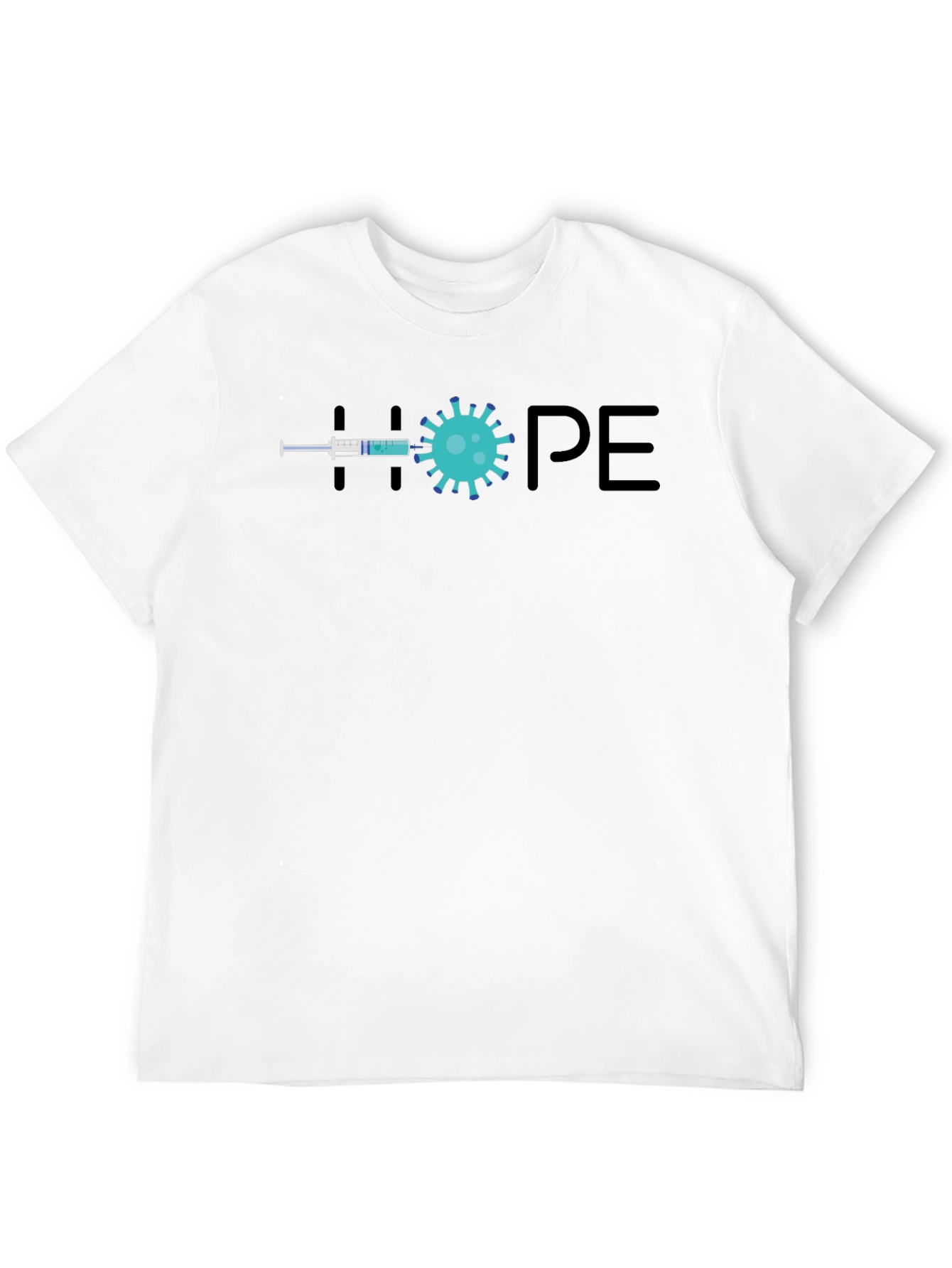 Hope Vaccine T-Shirt: Black Cotton Graphic Tee