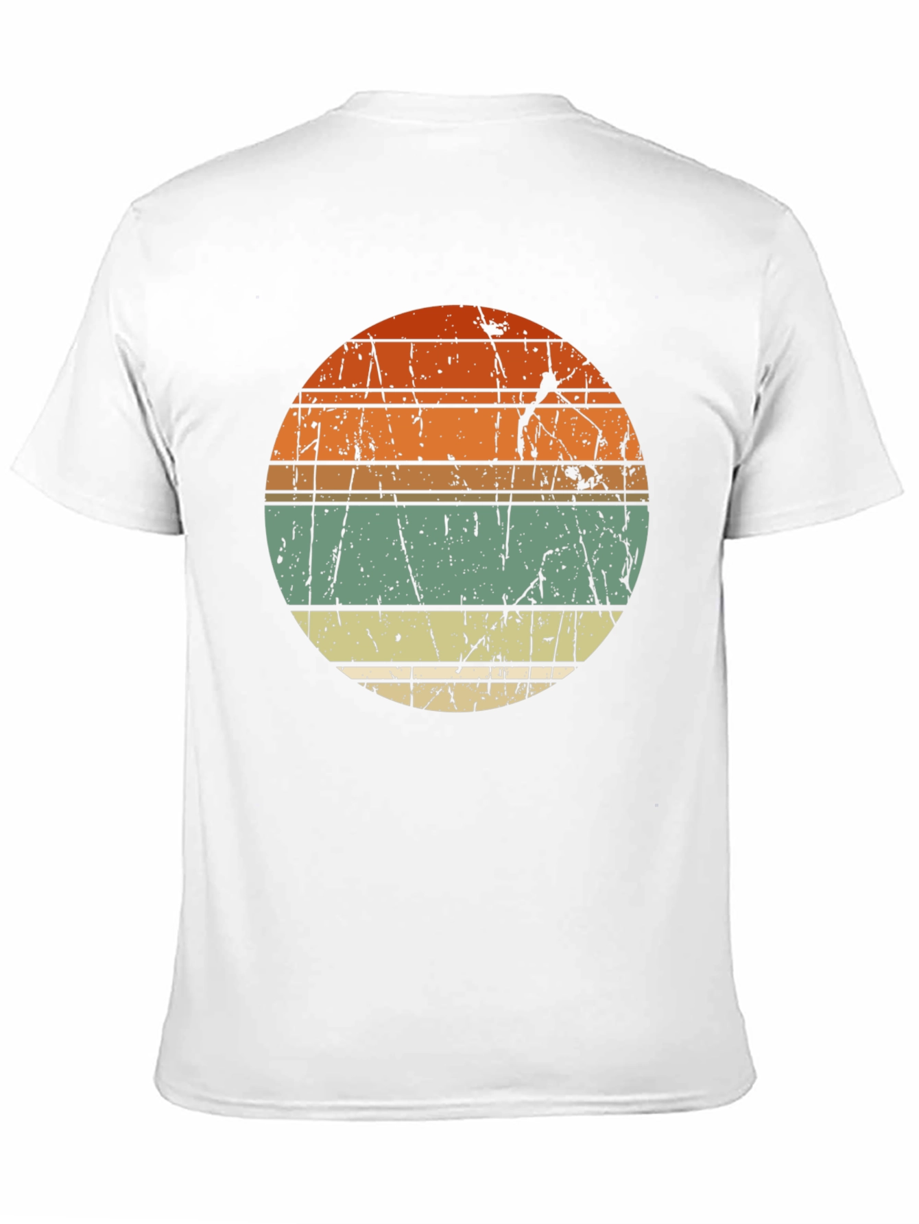 Retro Sunset Graphic Tee - Distressed Circle Design