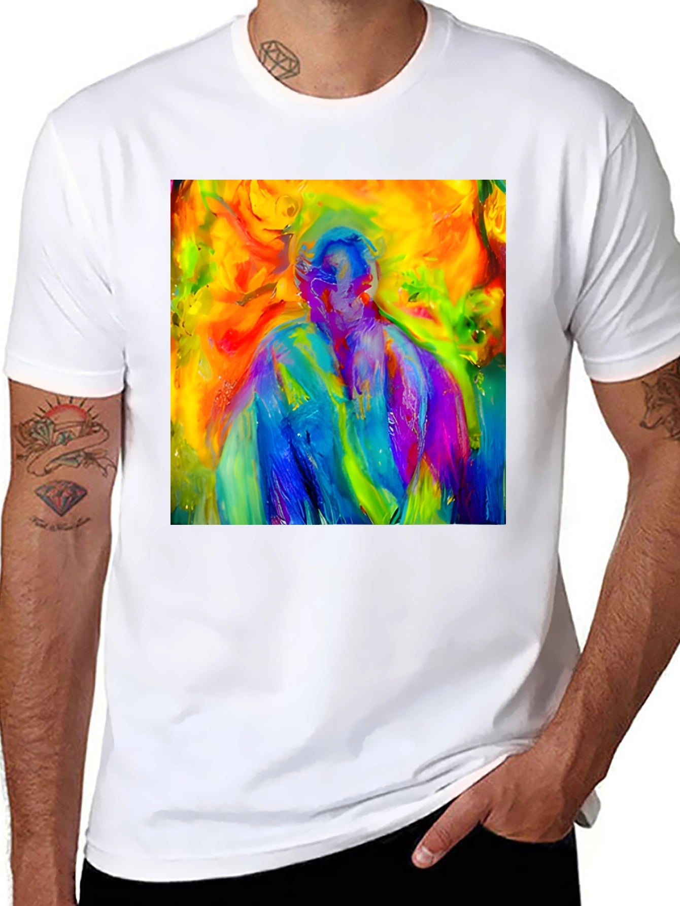 Abstract Art Graphic Black Tee