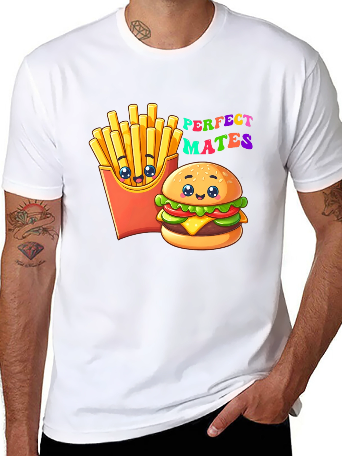Perfect Mates Burger & Fries Graphic Tee