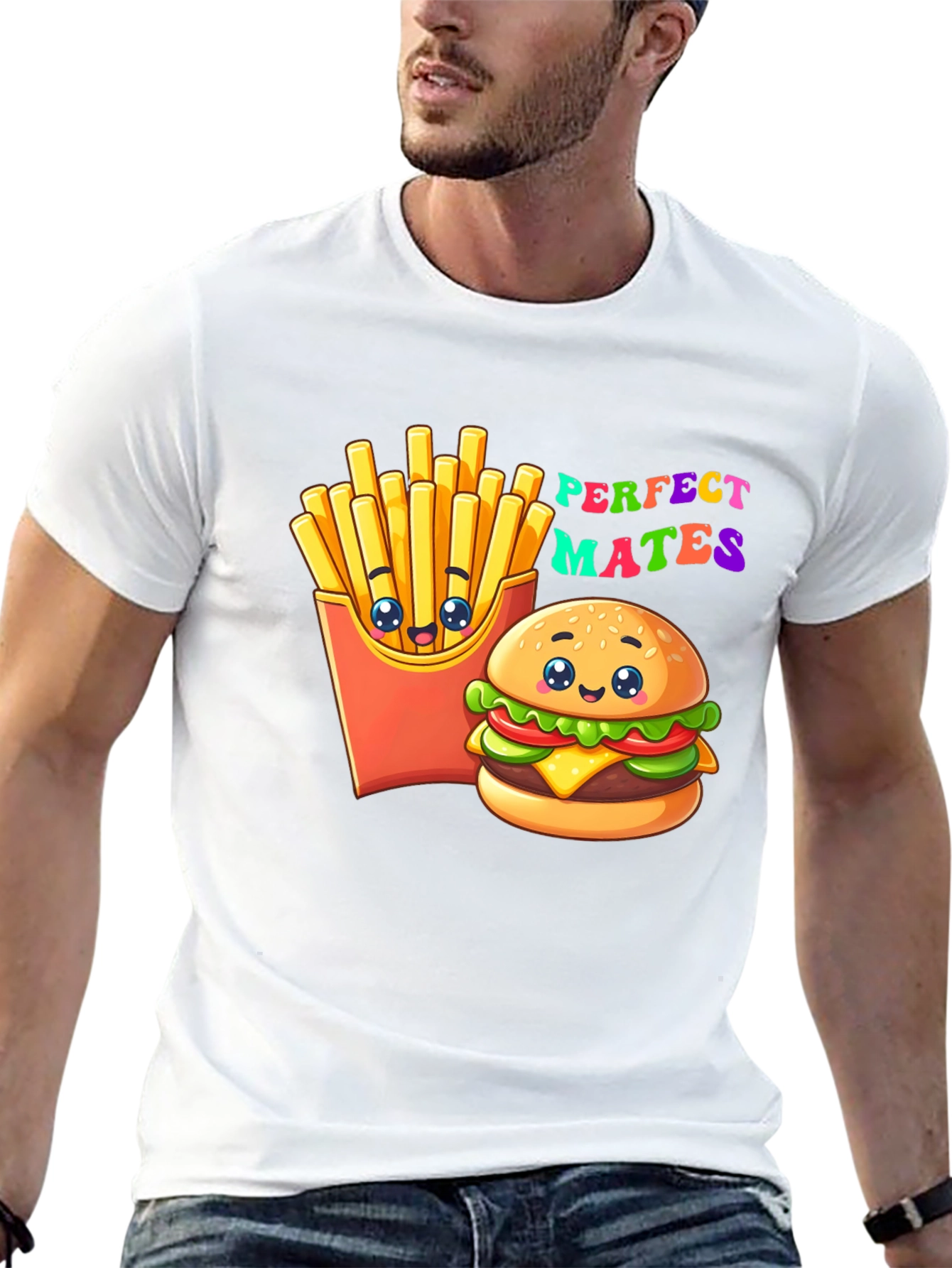 Perfect Mates Burger & Fries Graphic Tee