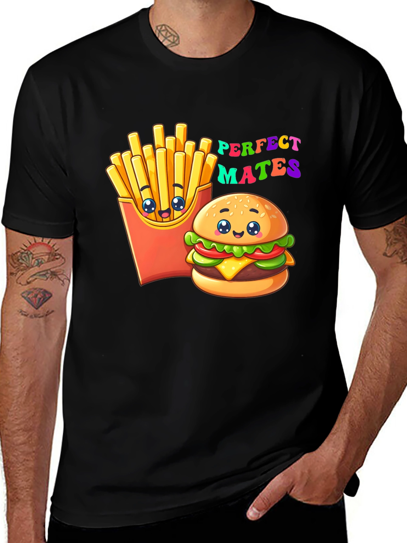 Perfect Mates Burger & Fries Graphic Tee