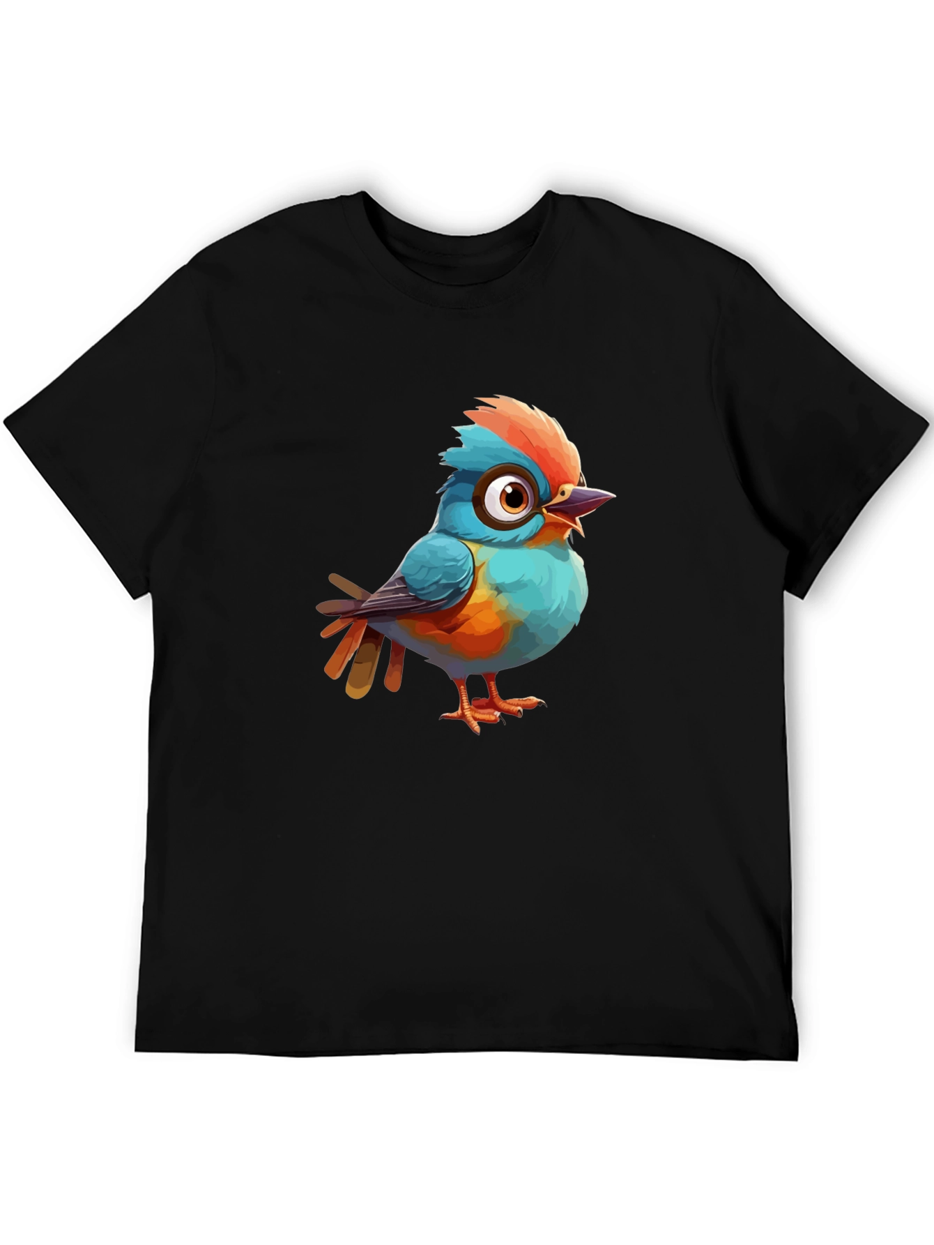 Cartoon Bird Graphic Tee - Stylish Comfort