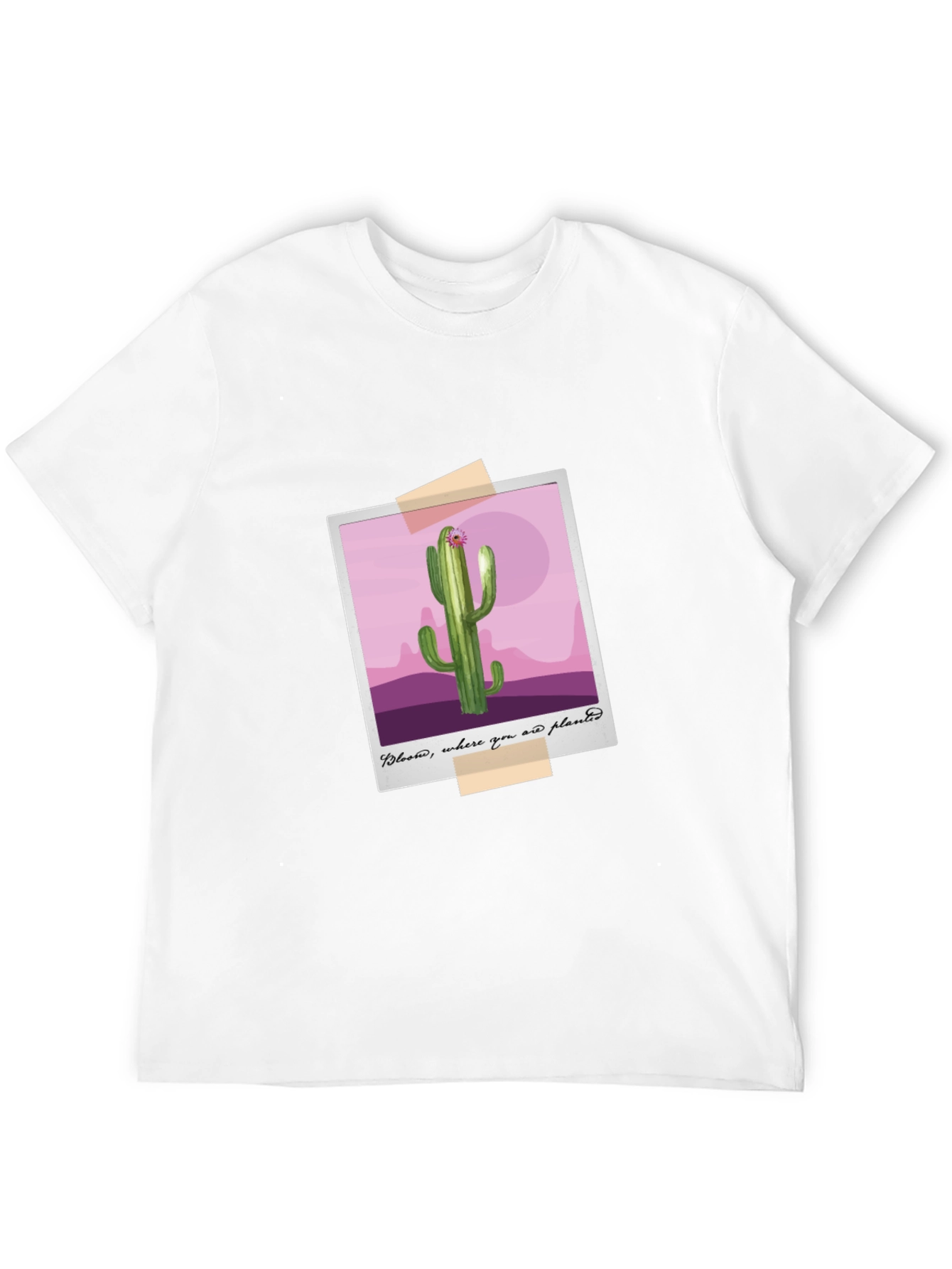 Cactus Photo Tee - Bloom Where You Are Planted