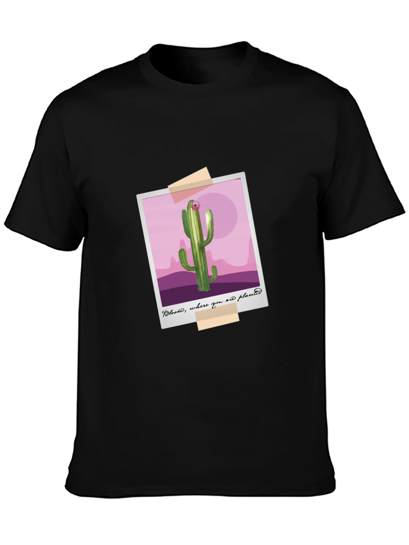 Cactus Photo Tee - Bloom Where You Are Planted