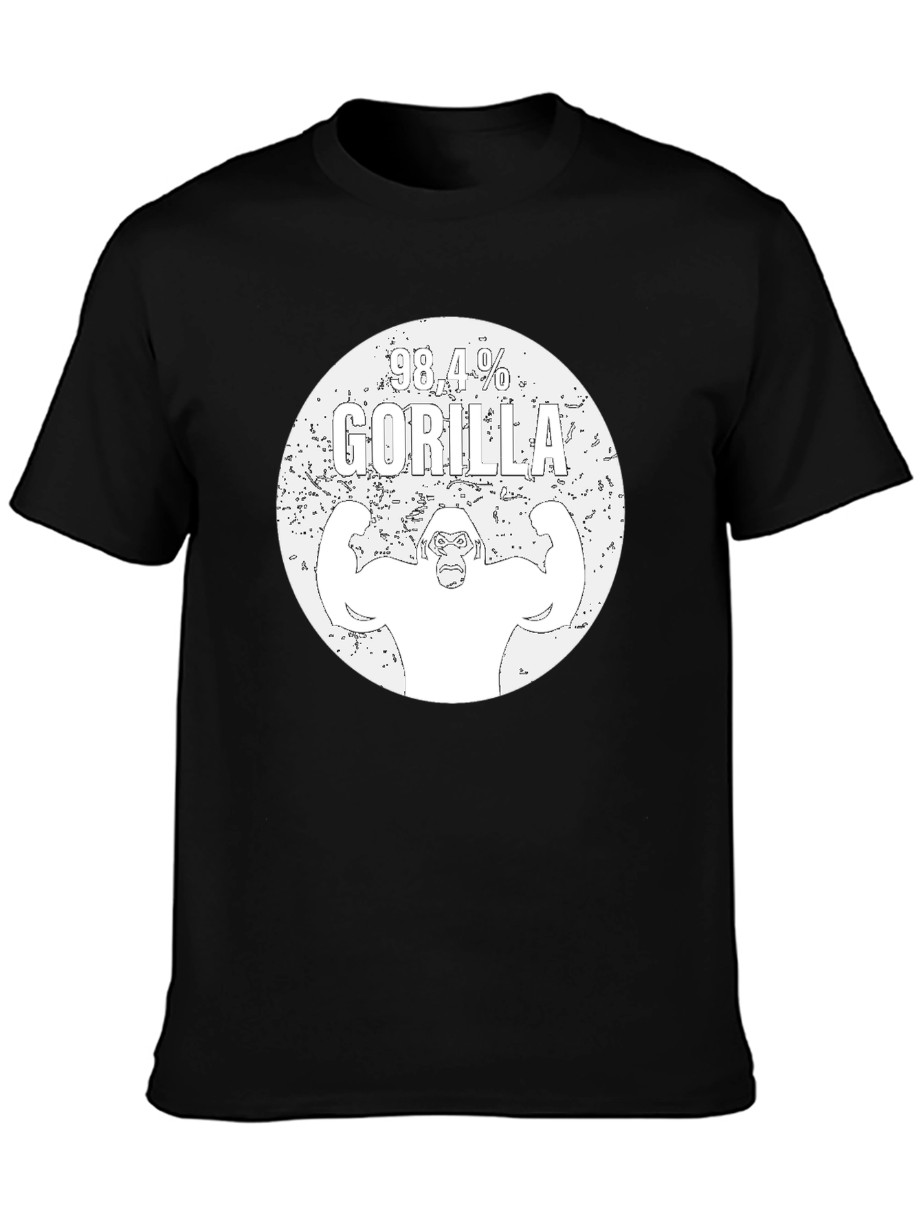 98.4% Gorilla Graphic Black T-Shirt