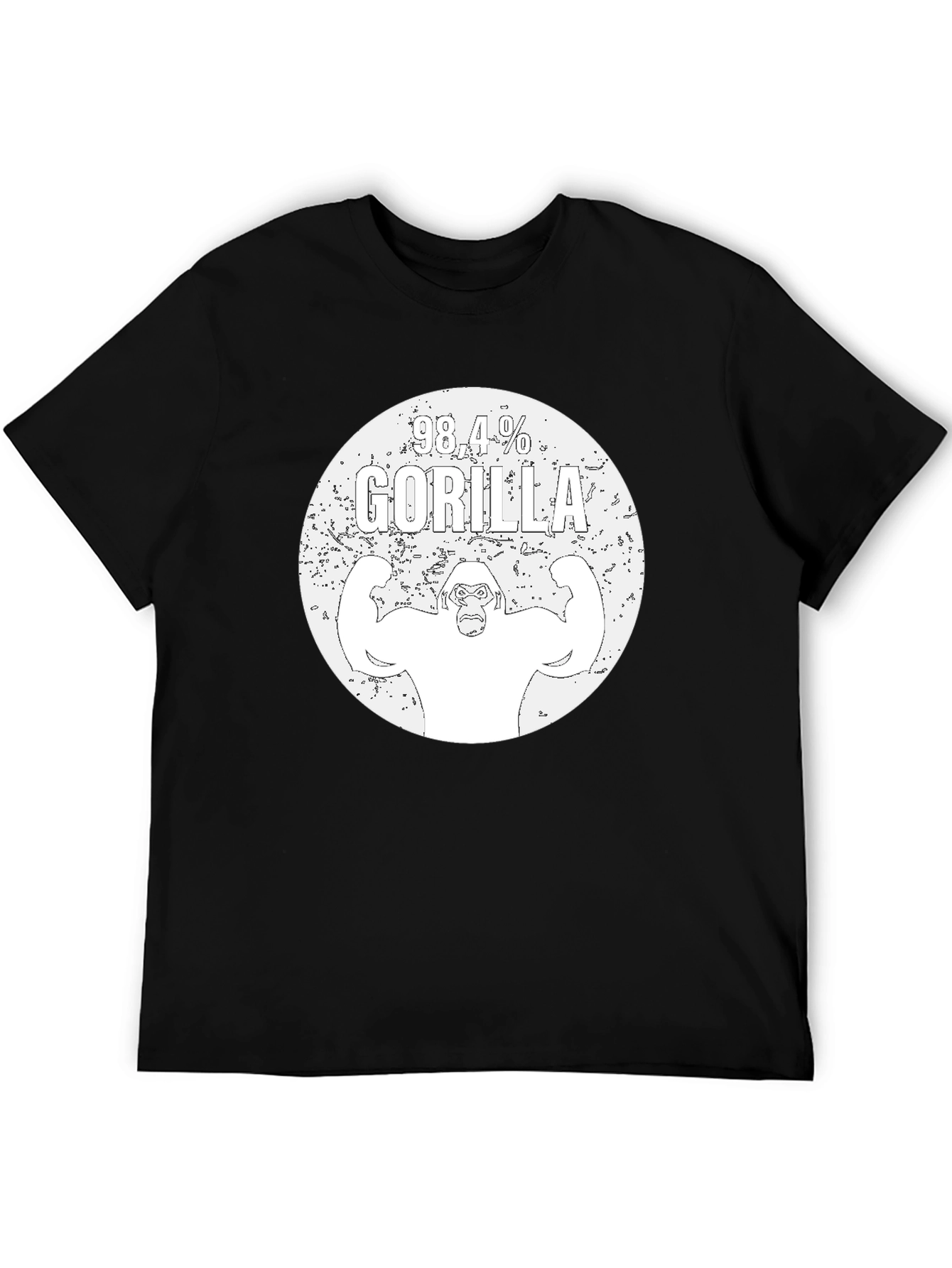 98.4% Gorilla Graphic Black T-Shirt