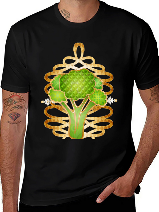 Abstract Broccoli Graphic T-Shirt