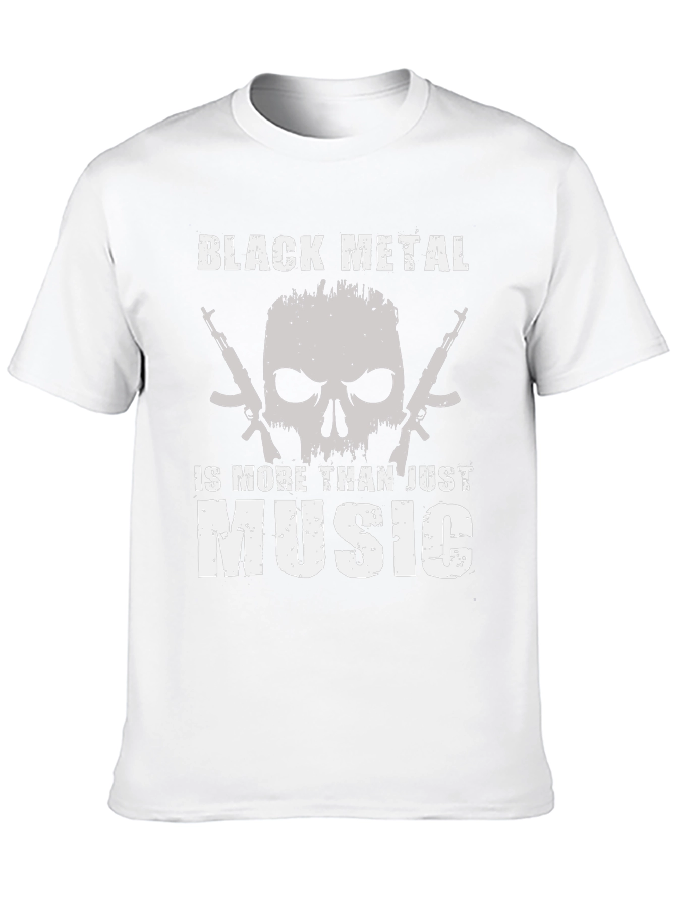 Black Metal Skull Graphic T-Shirt