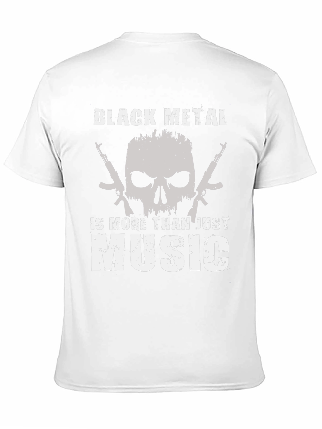 Black Metal Skull Graphic T-Shirt