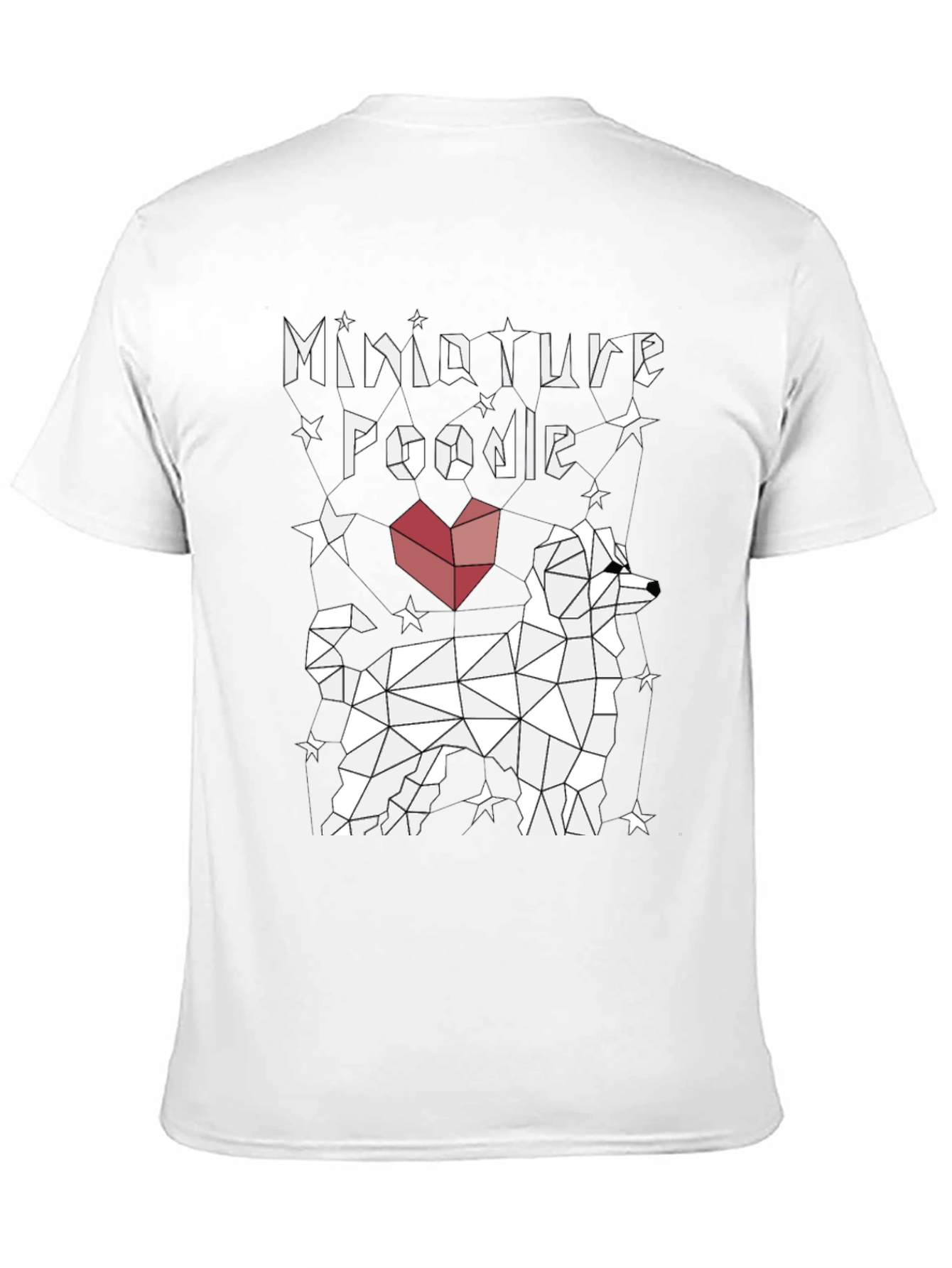 Miniature Poodle Geometric T-Shirt