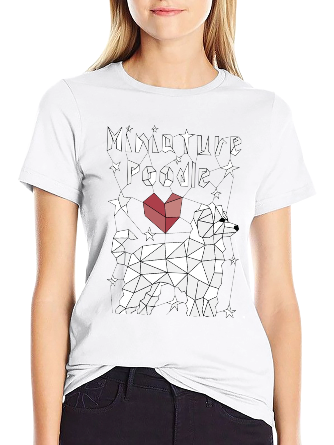 Miniature Poodle Geometric T-Shirt