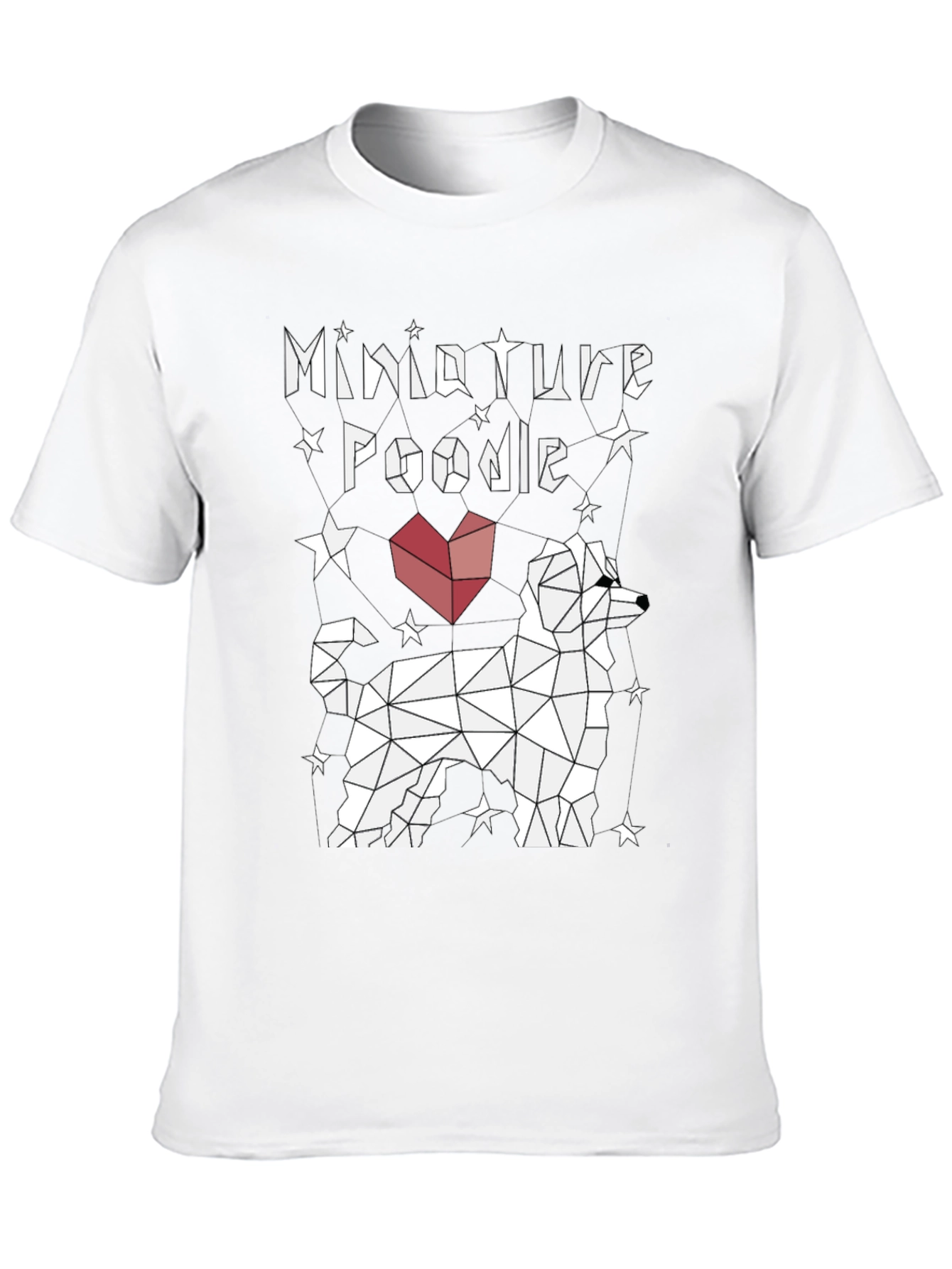 Miniature Poodle Geometric T-Shirt