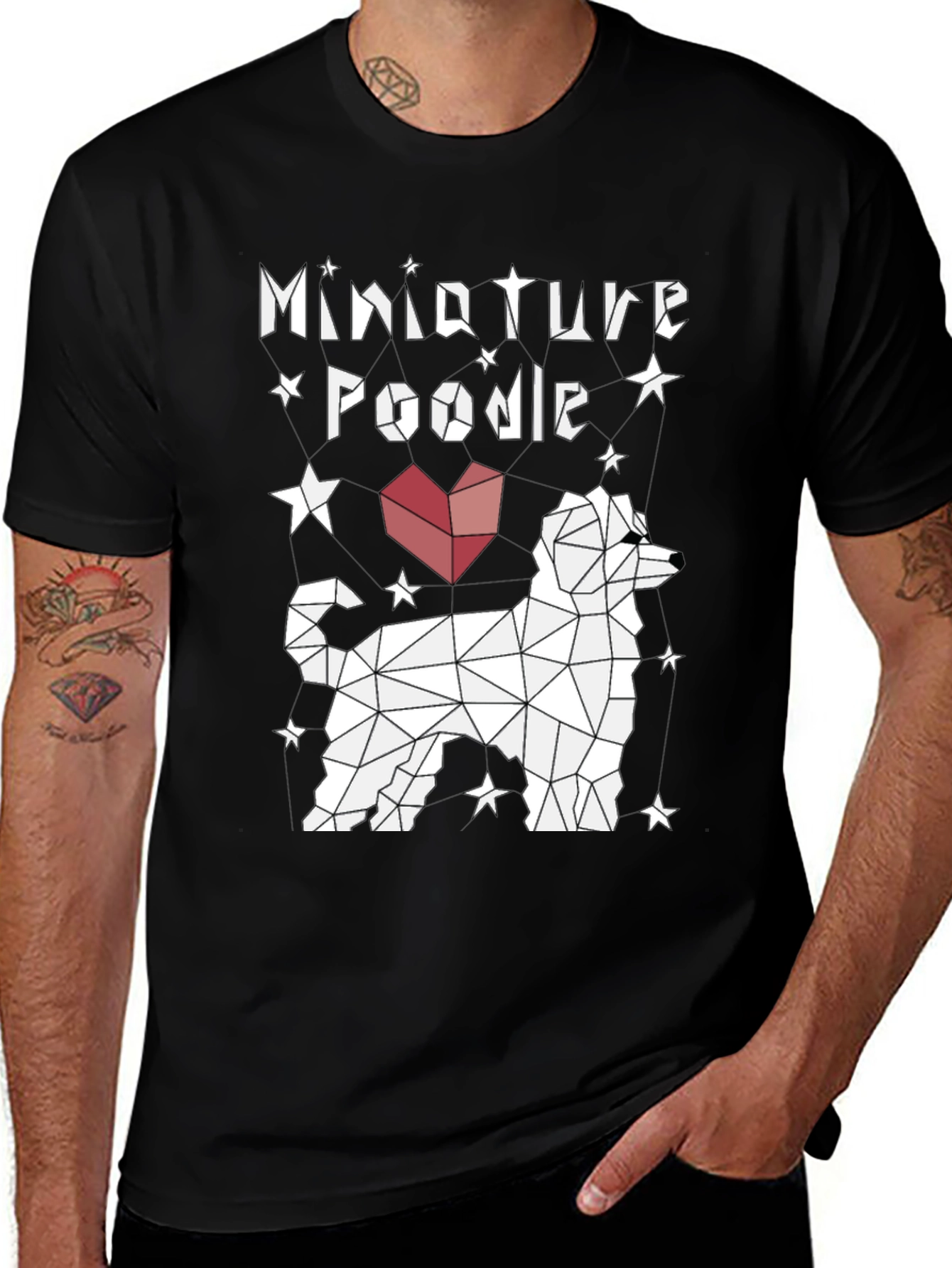 Miniature Poodle Geometric T-Shirt