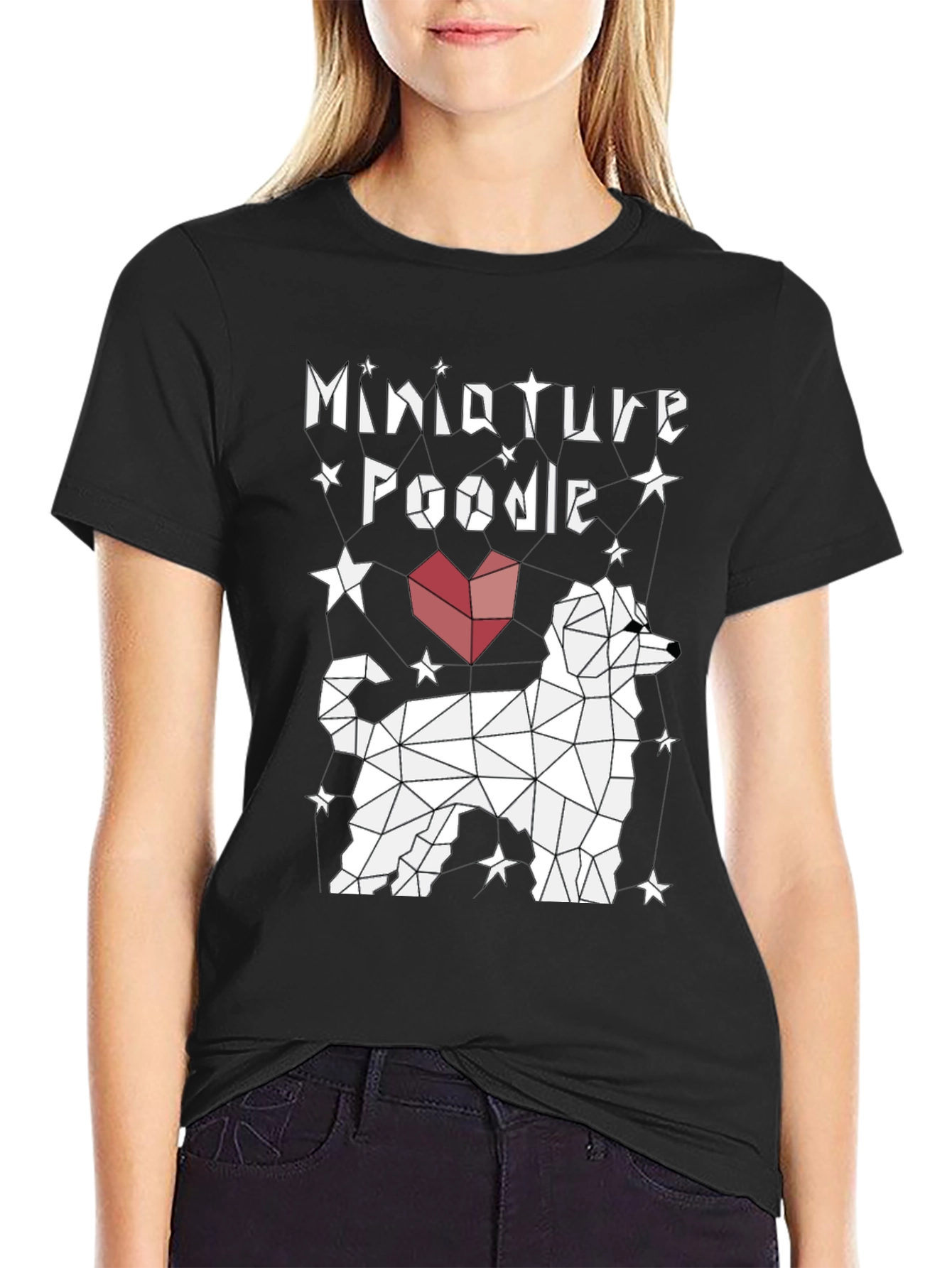 Miniature Poodle Geometric T-Shirt