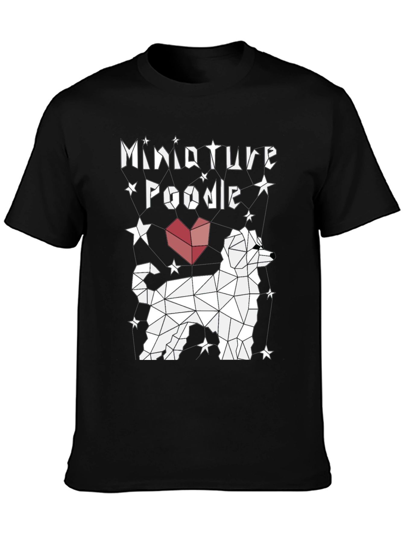 Miniature Poodle Geometric T-Shirt