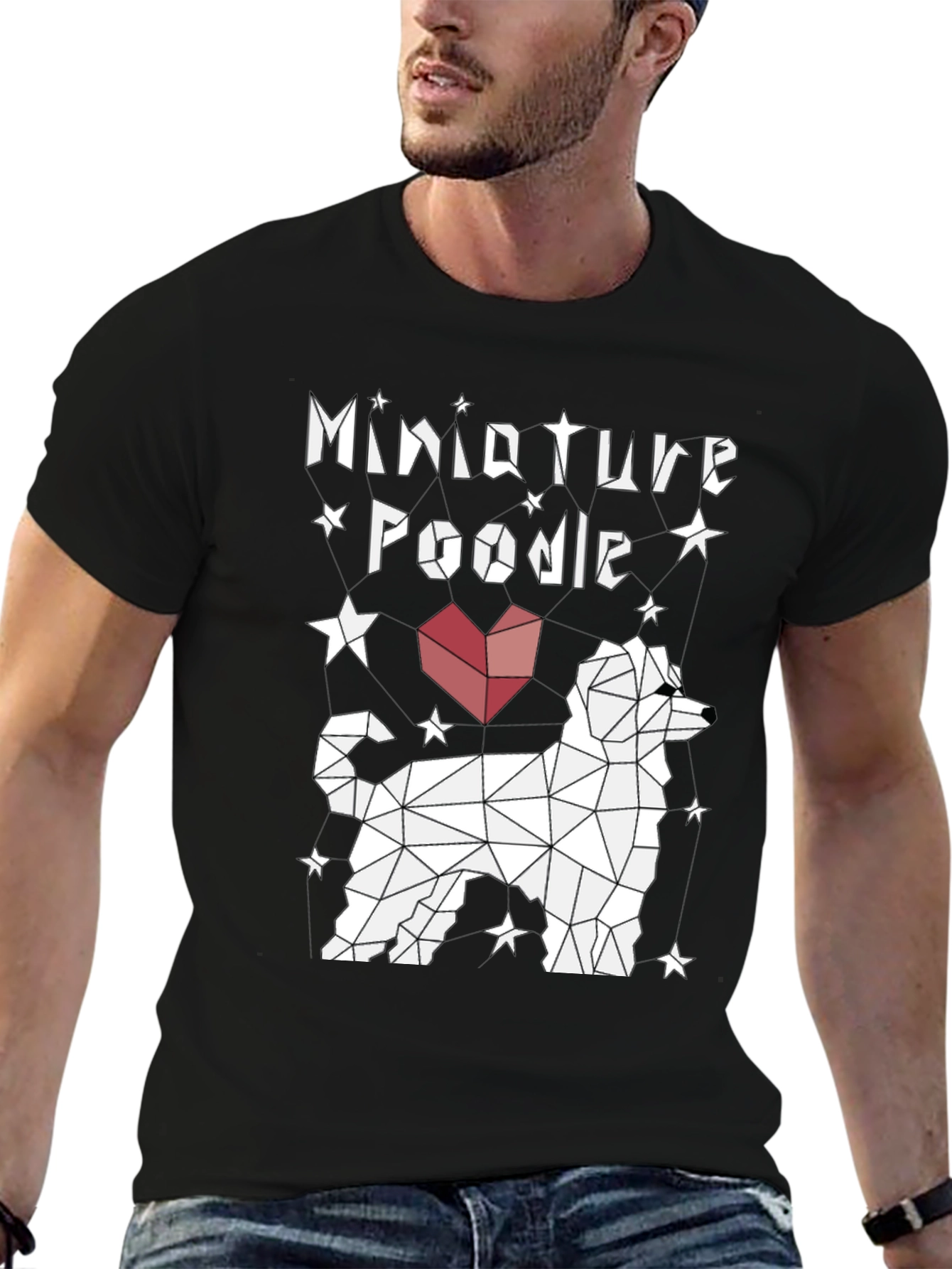 Miniature Poodle Geometric T-Shirt