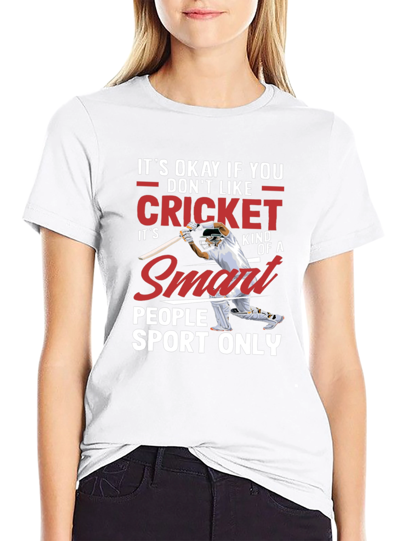 Cricket Smart People Sport T-Shirt - Black