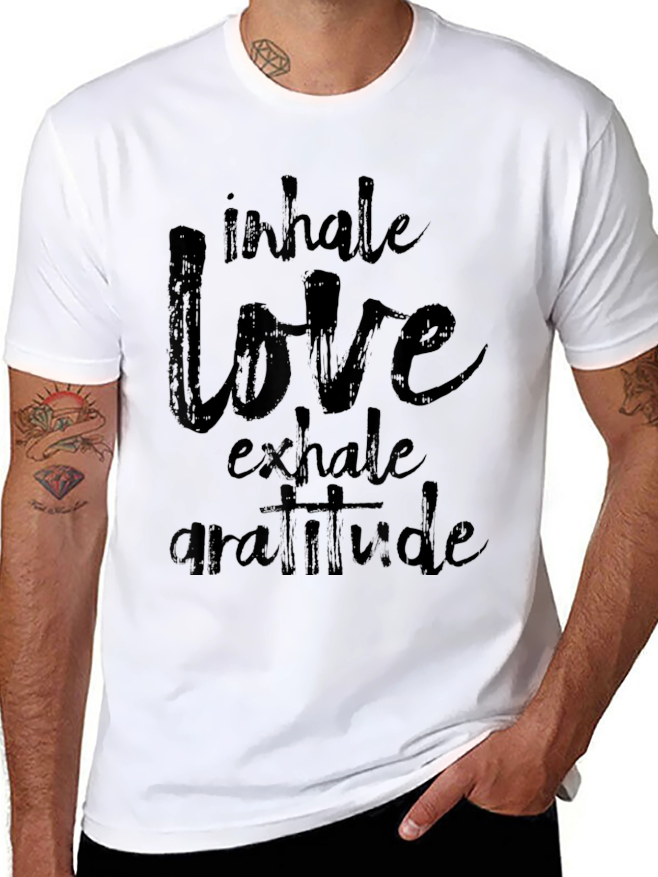 Inhale Love Exhale Gratitude Graphic T-Shirt
