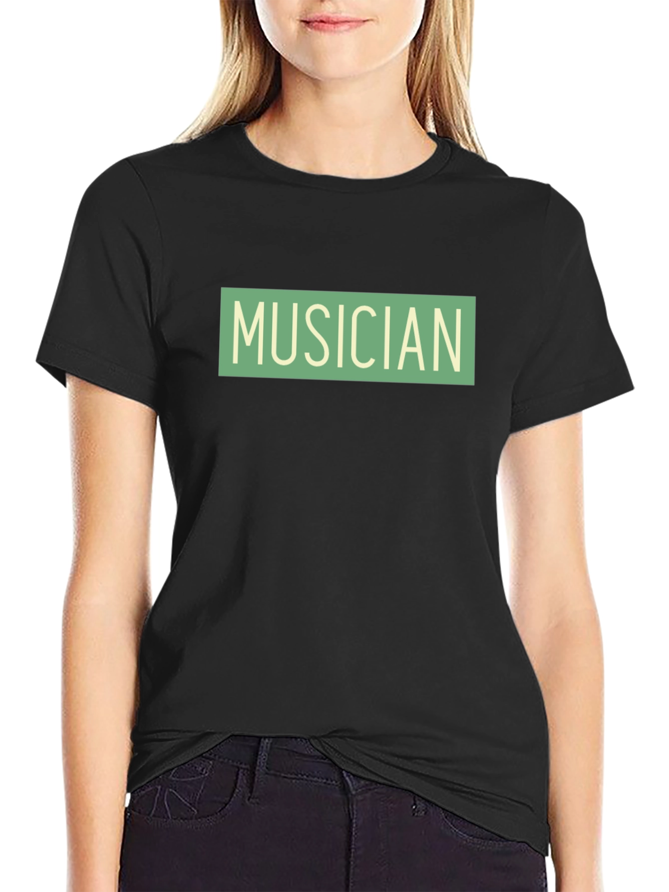 Musician Graphic T-Shirt - Black Cotton Tee