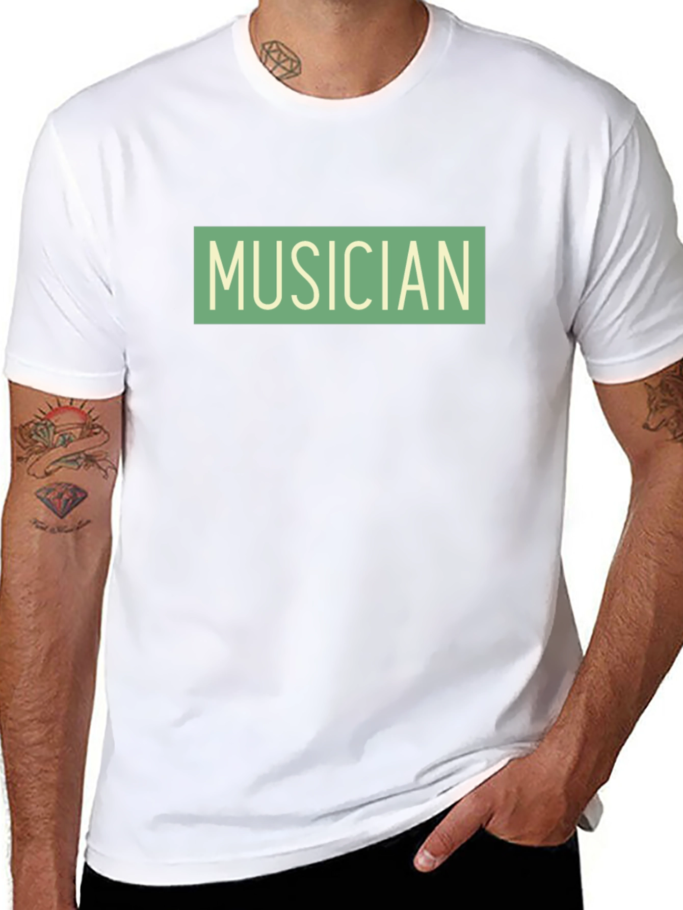Musician Graphic T-Shirt - Black Cotton Tee