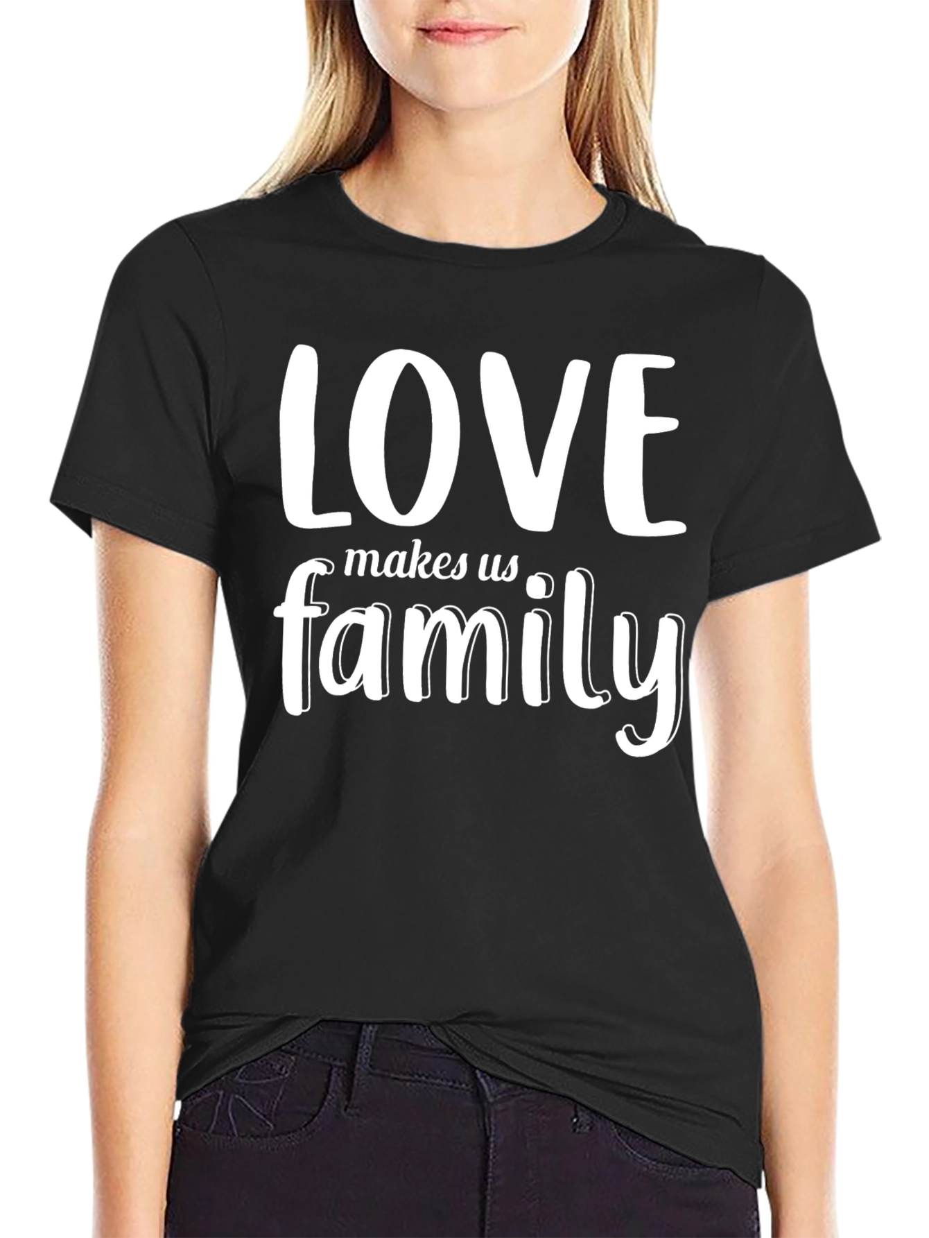 Love Makes Us Family Graphic Tee