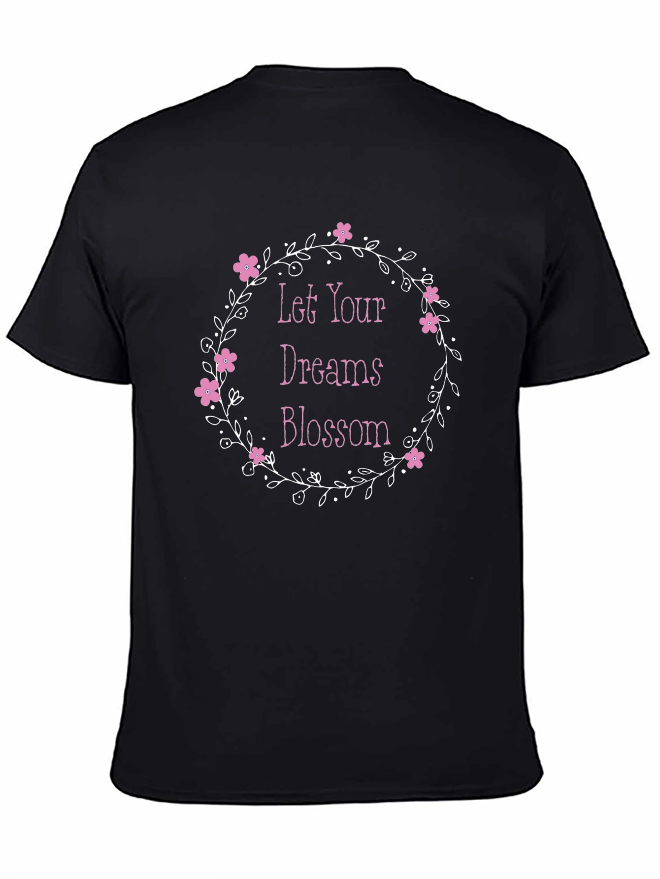 Floral Dream Blossom Black Graphic Tee