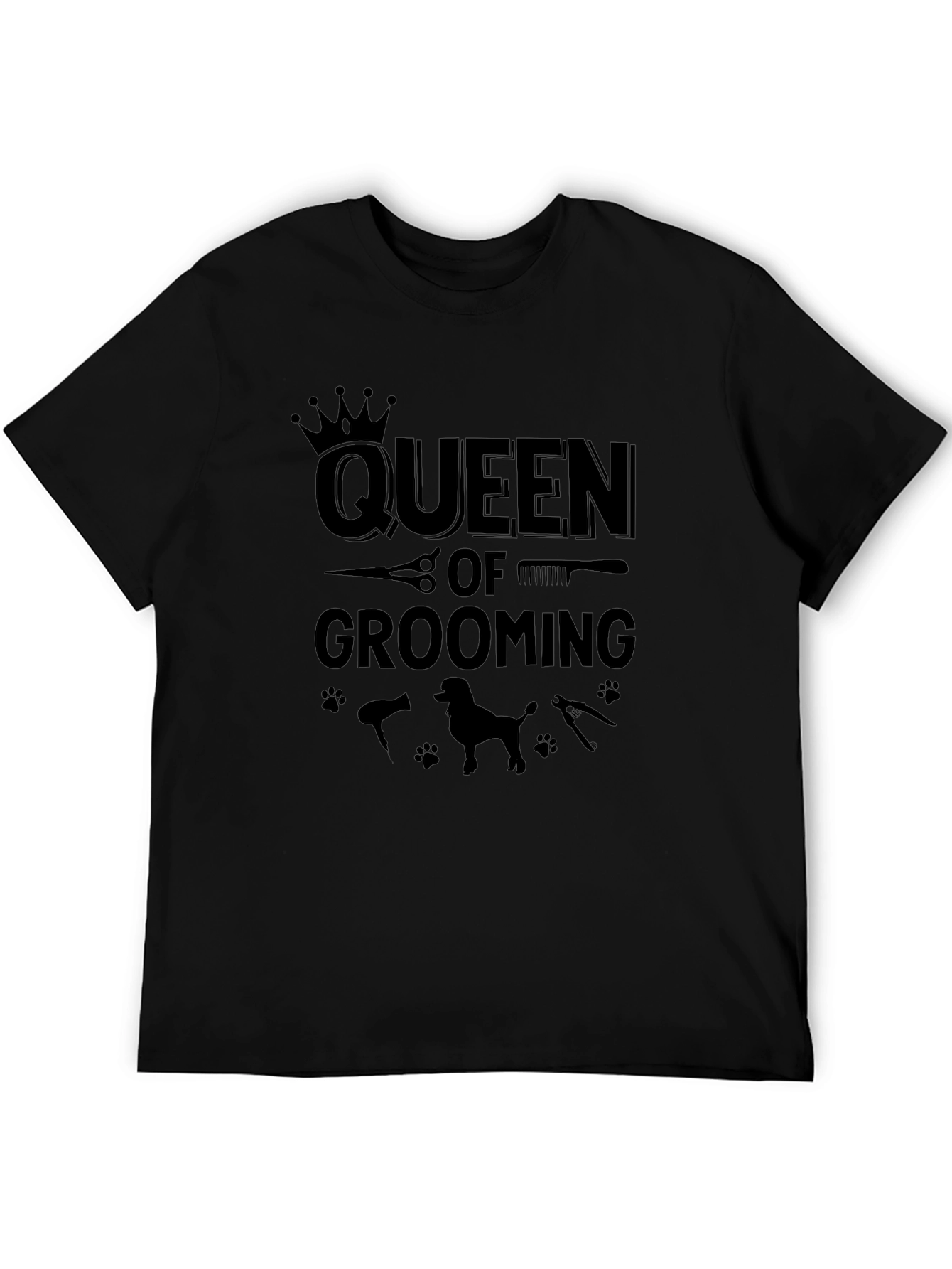 Queen of Grooming Black T-Shirt
