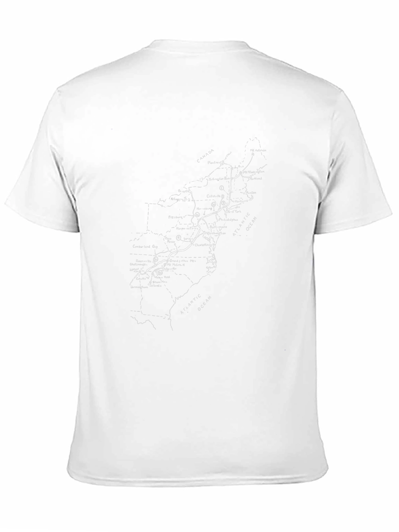 Map Graphic Tee - Black Short Sleeve Shirt