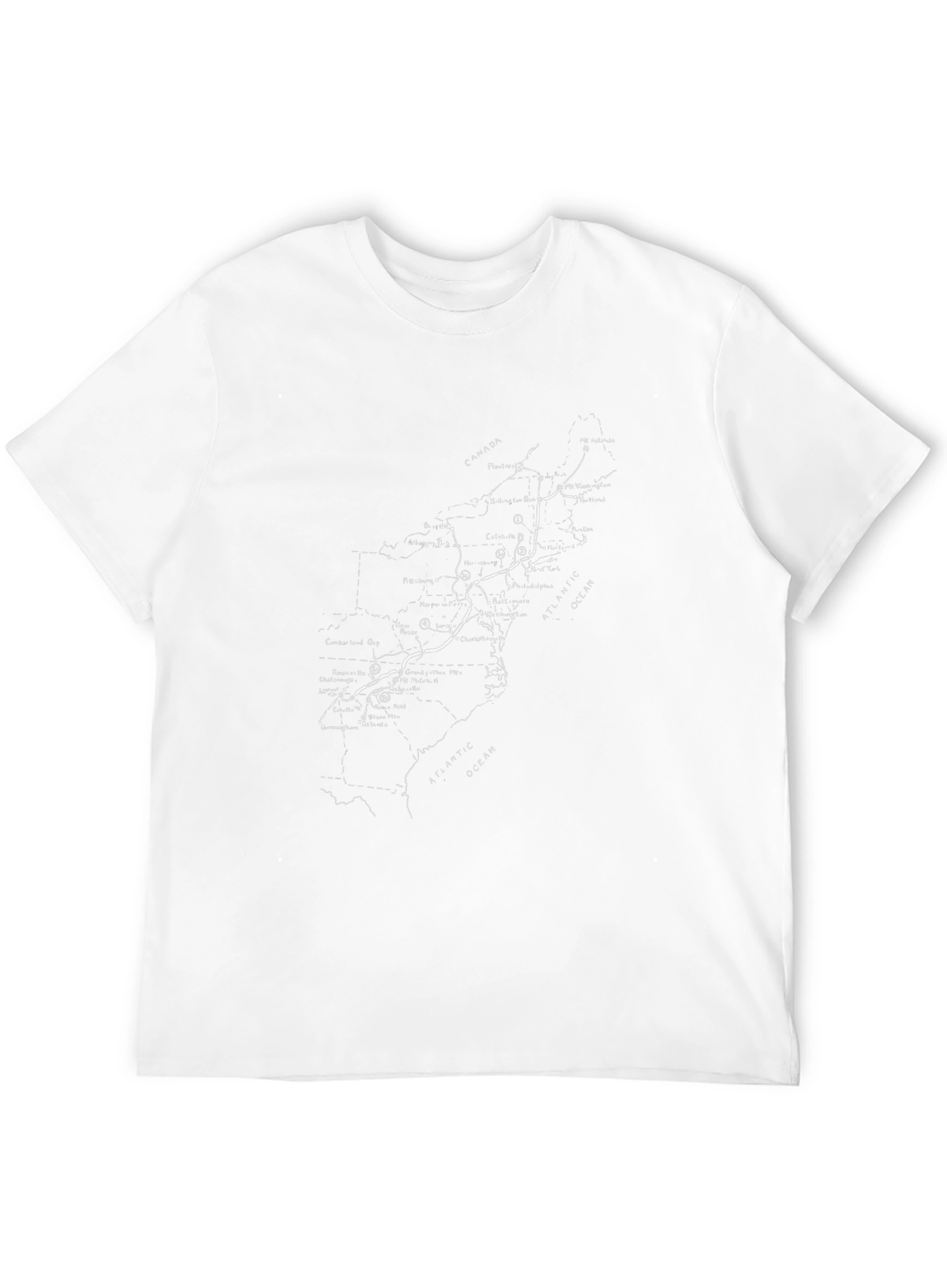 Map Graphic Tee - Black Short Sleeve Shirt