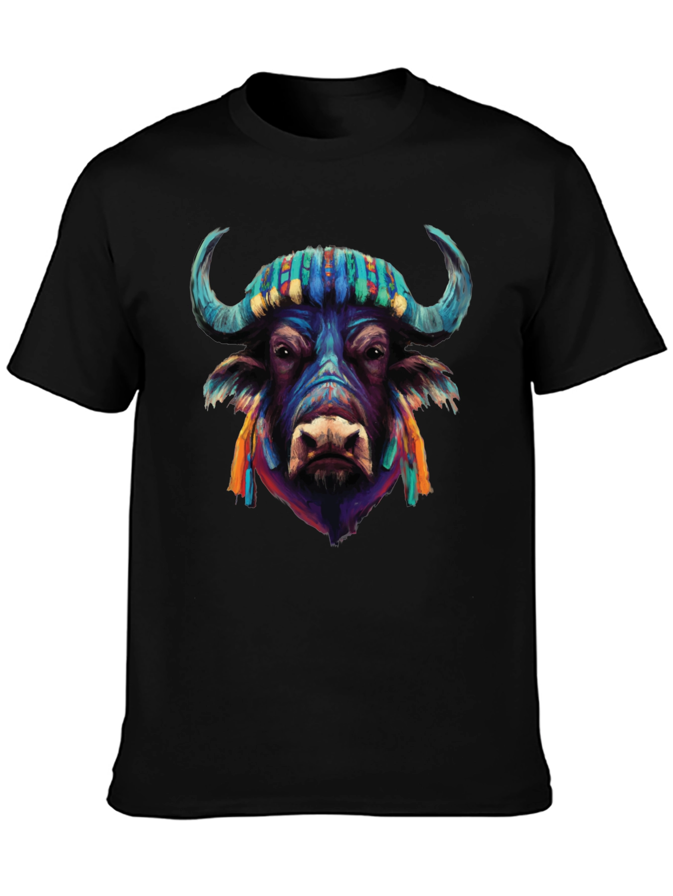 Vibrant Buffalo Graphic Tee - Stylish Mens T-Shirt
