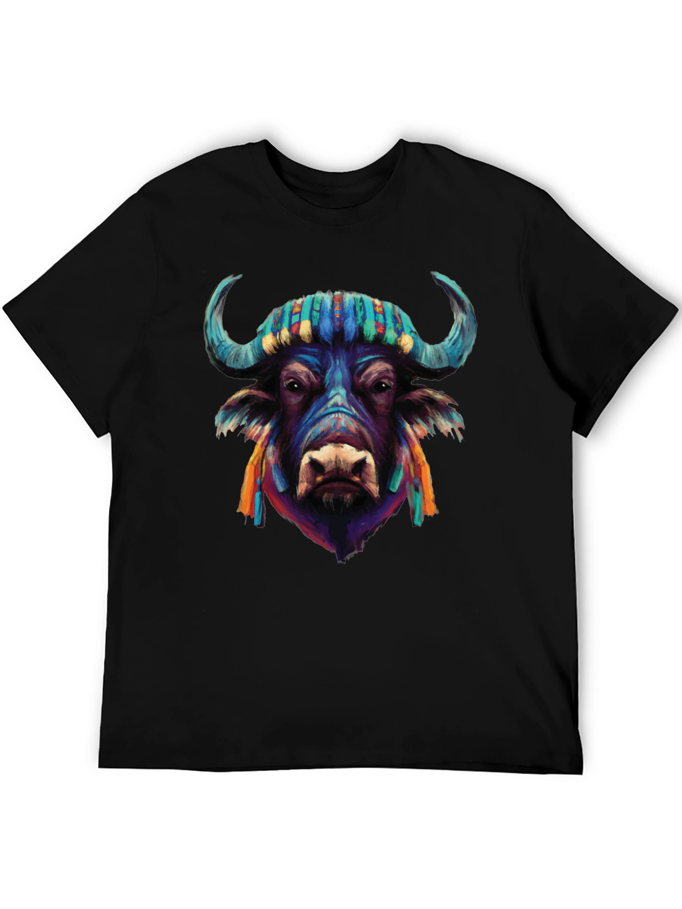 Vibrant Buffalo Graphic Tee - Stylish Mens T-Shirt