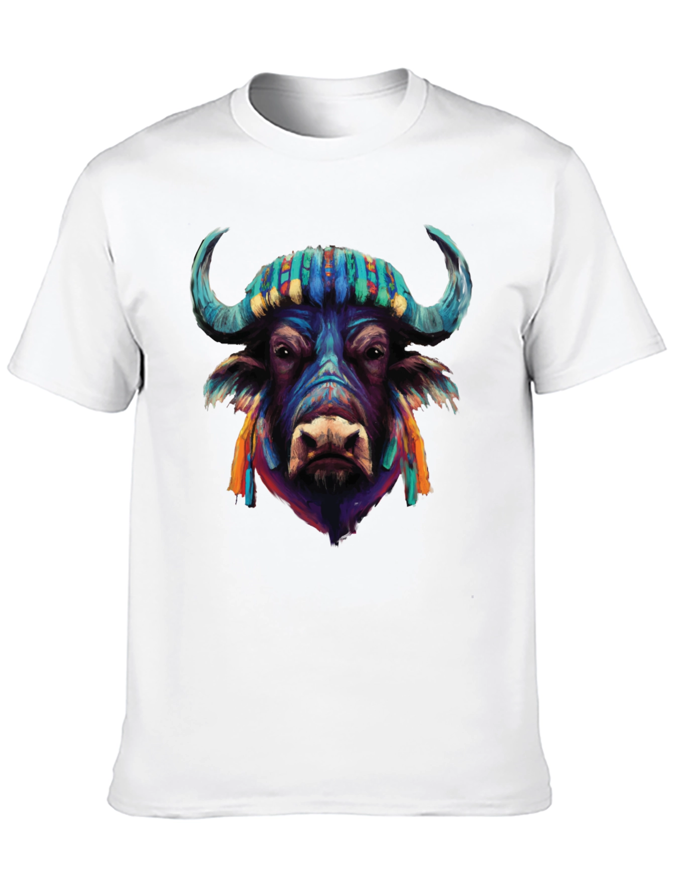 Vibrant Buffalo Graphic Tee - Stylish Mens T-Shirt