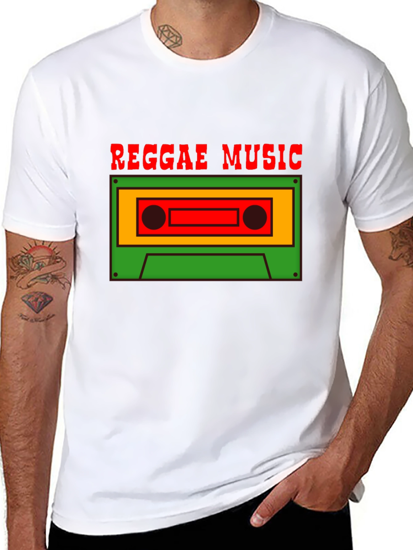 Reggae Music Cassette Graphic Tee