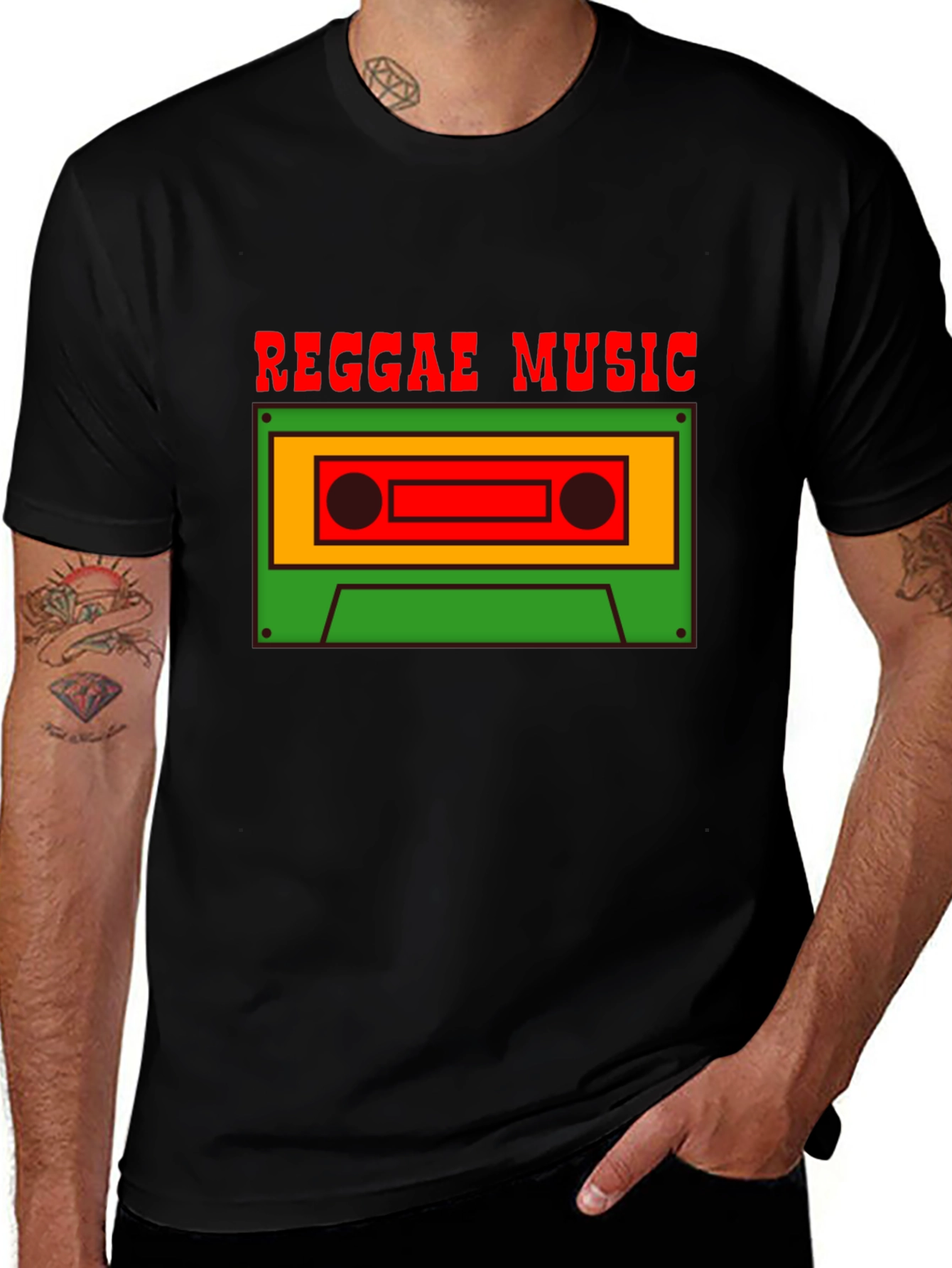 Reggae Music Cassette Graphic Tee