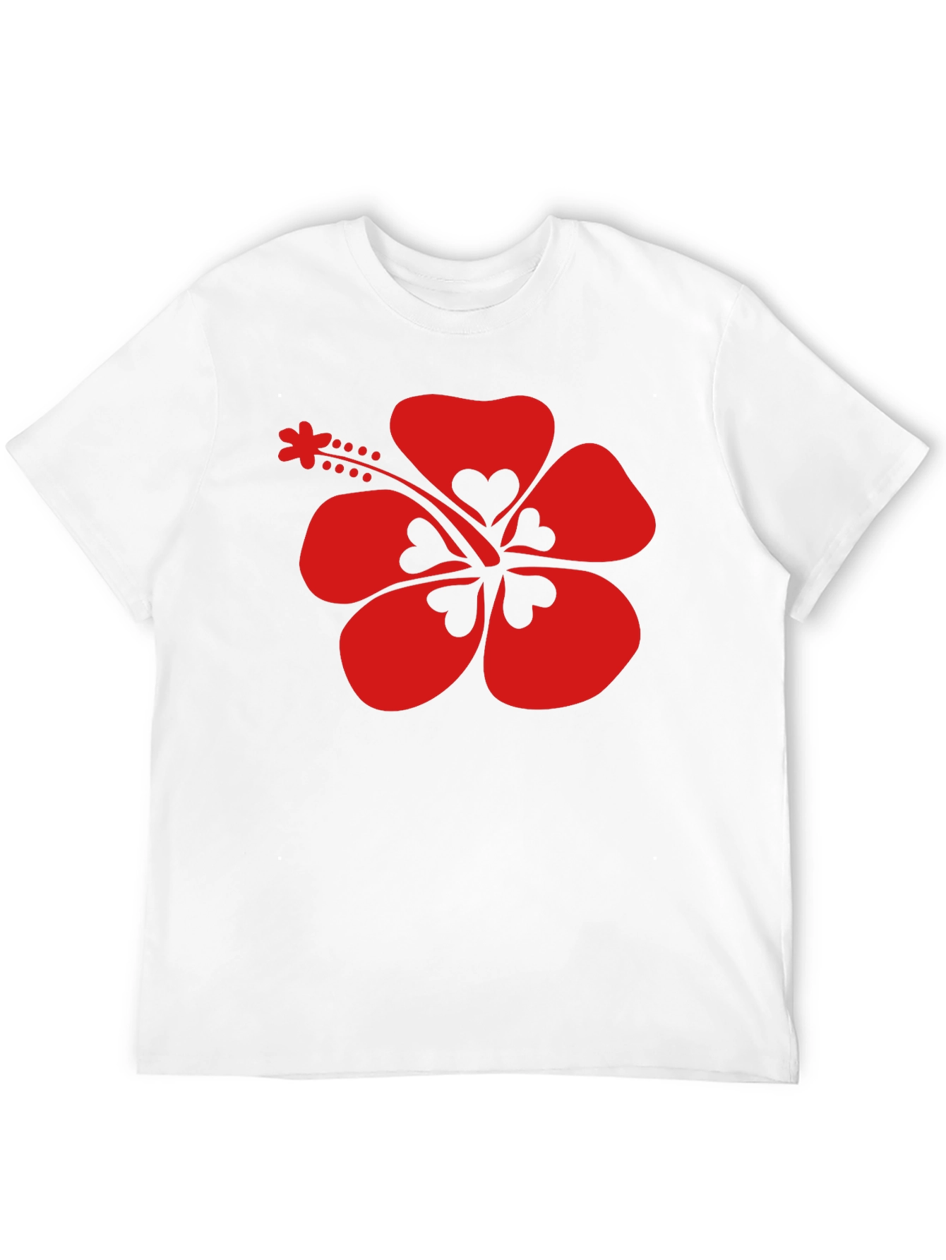 Hibiscus Flower Graphic Tee - Black