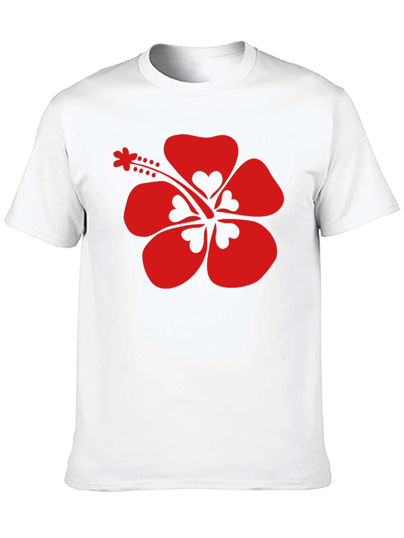 Hibiscus Flower Graphic Tee - Black