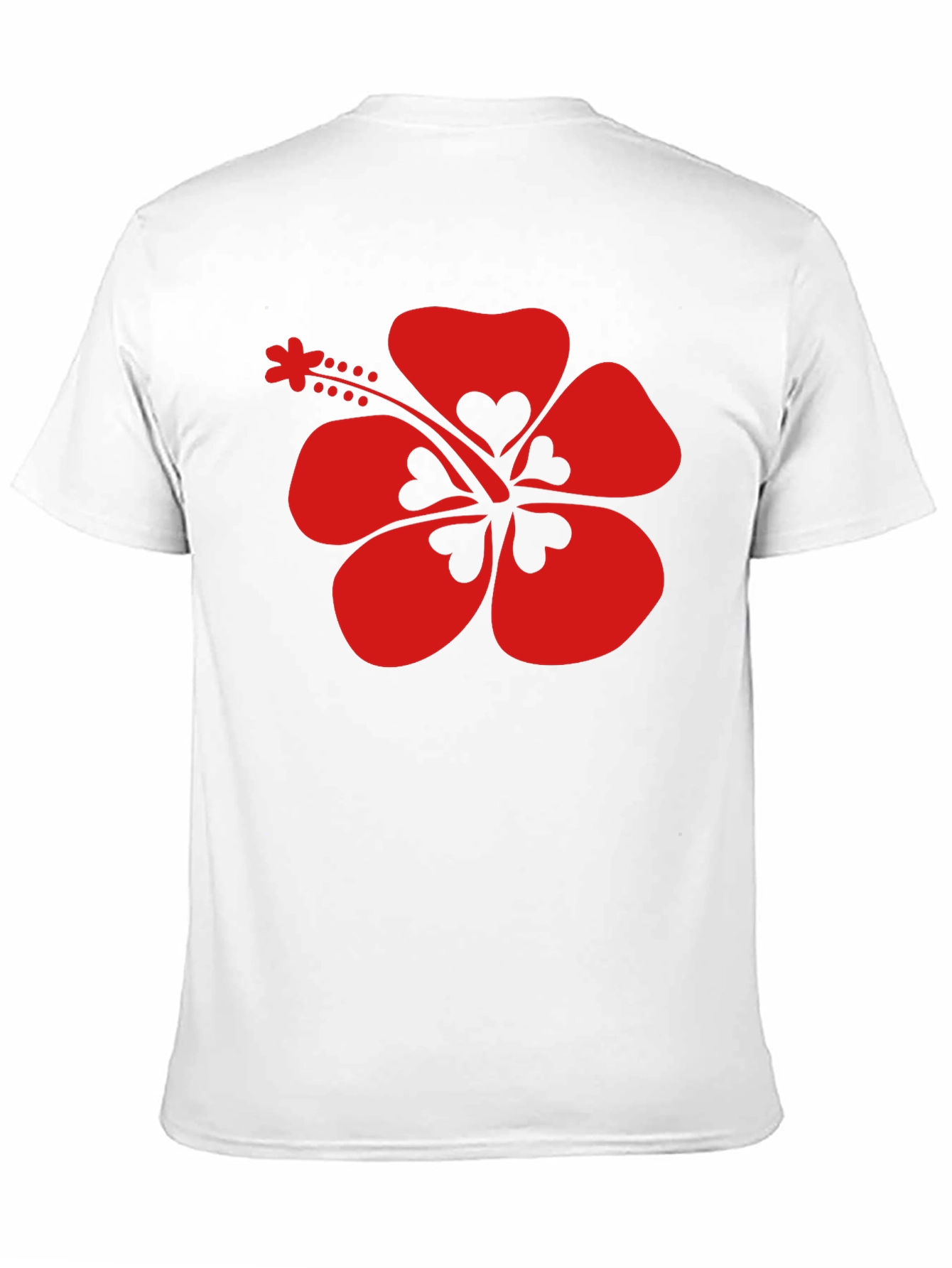 Hibiscus Flower Graphic Tee - Black