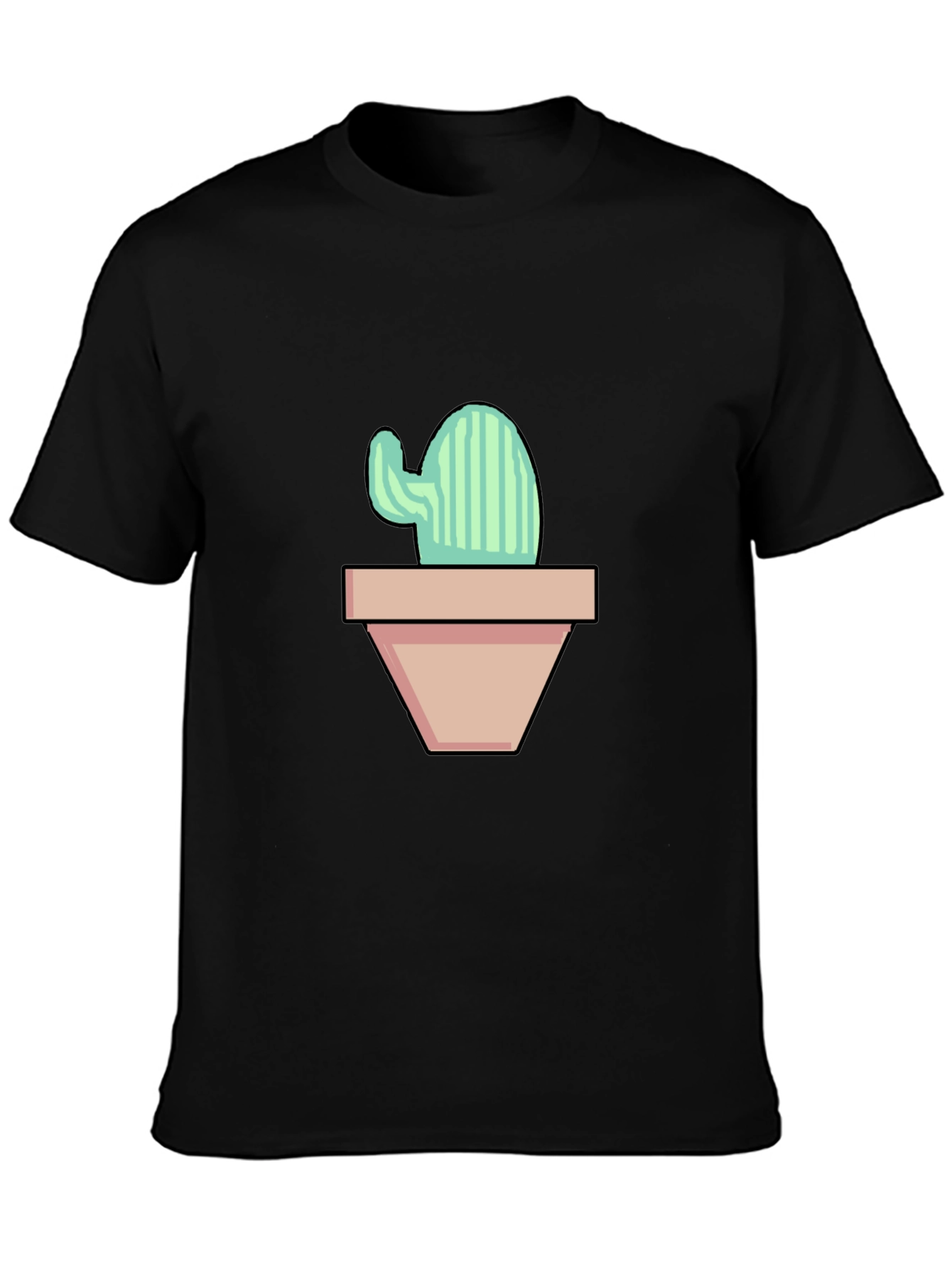 Cactus in Pot Graphic Tee - Trendy & Unique