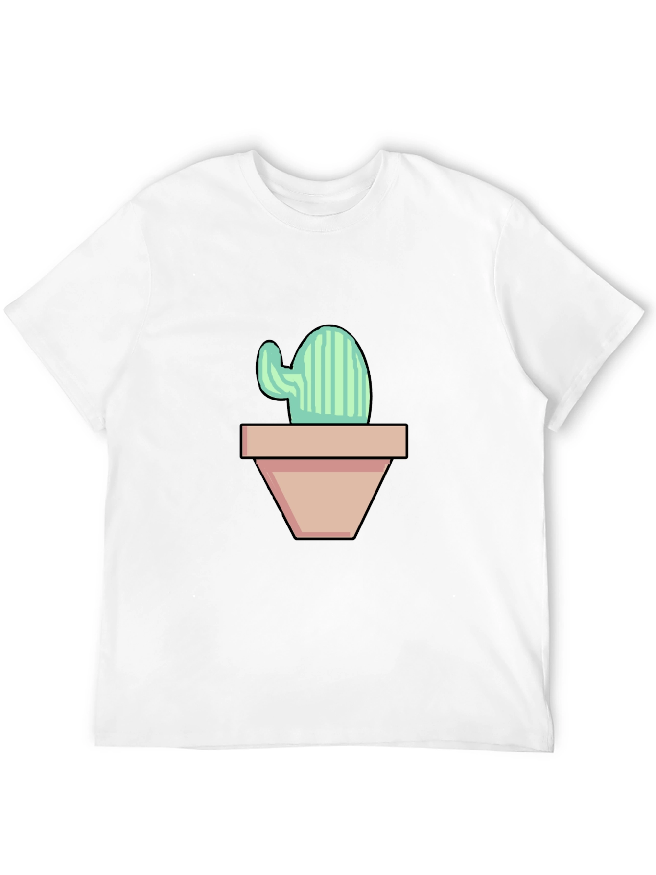Cactus in Pot Graphic Tee - Trendy & Unique