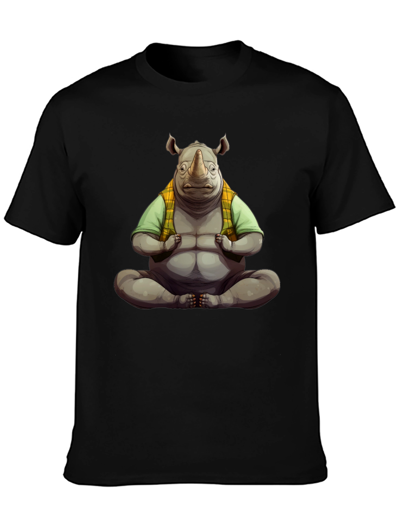 Meditating Rhino Graphic T-Shirt