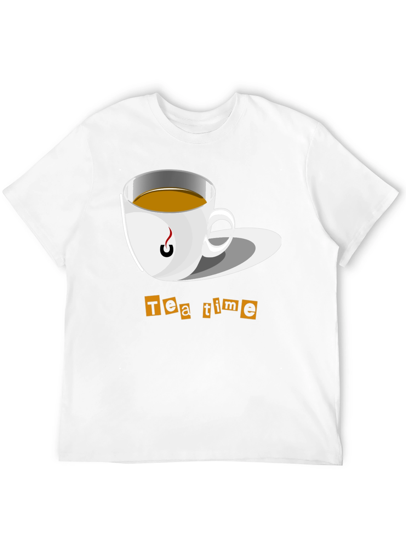 Tea Time Graphic T-Shirt - Black Cotton Tee